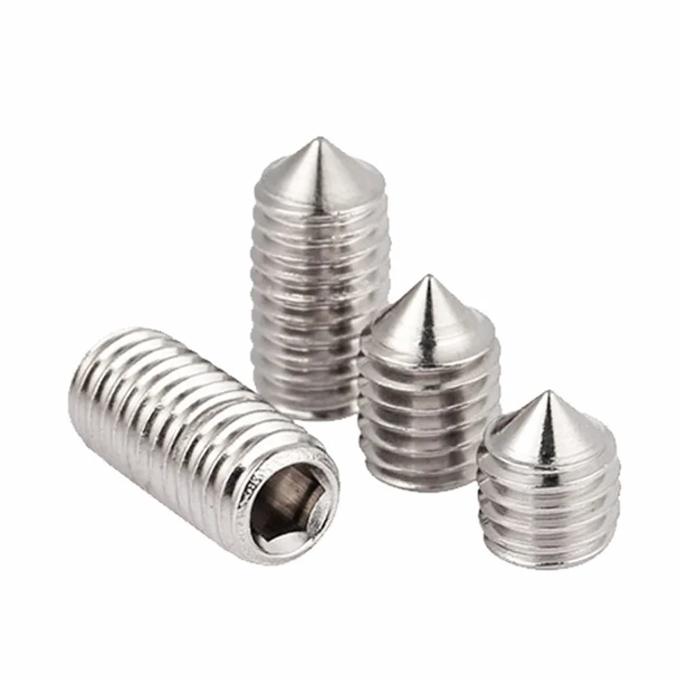 10 sztuk/partia sześciokątny zestaw gniazd sześciokątnych śruba stożek punkt wkręt dociskowy M8 M10 M12 304 ze stali nierdzewnej (Color : 30mm_M8)