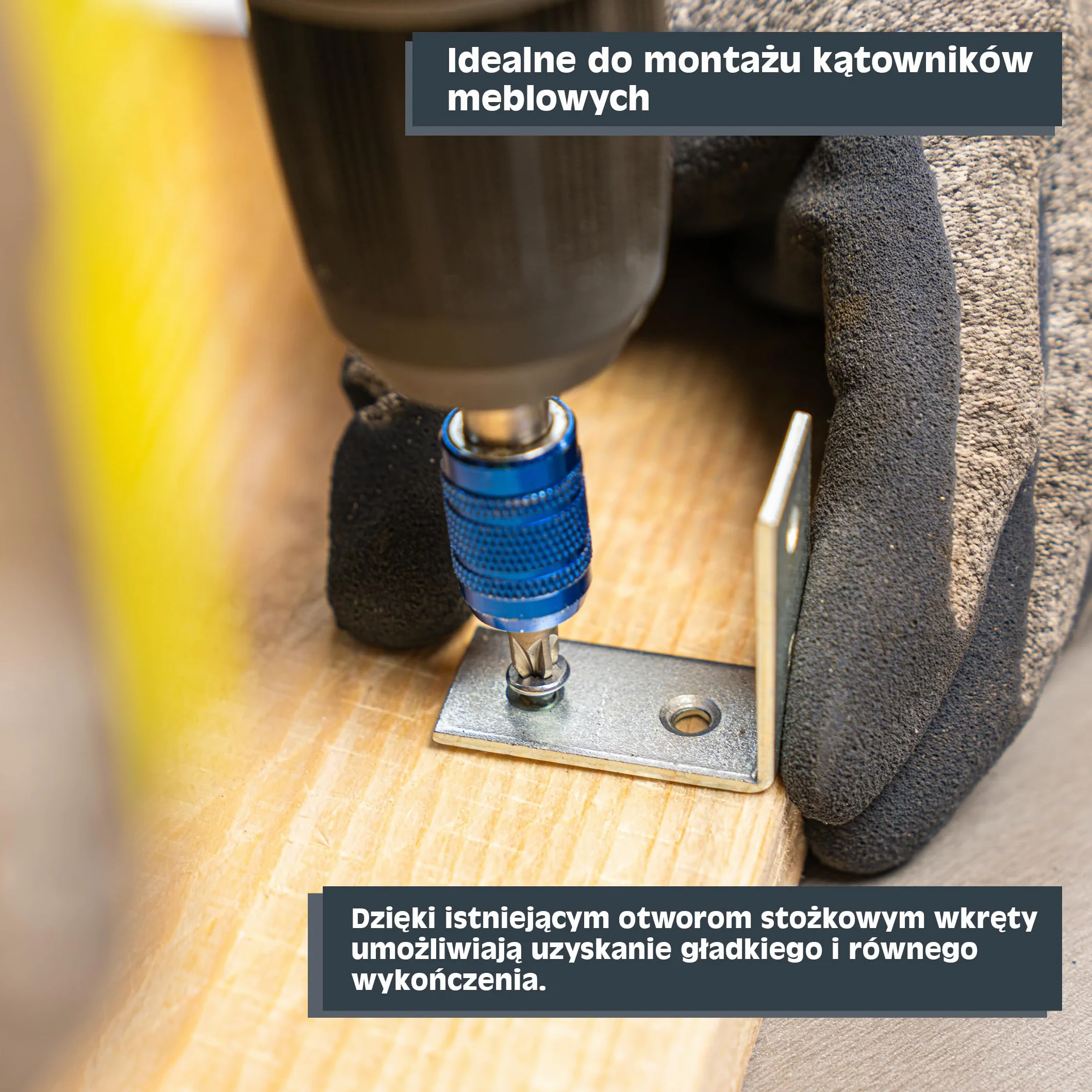 HELPMATE - Śruby łączące do drewna, 4,0 x 16 mm, ocynkowane galwanicznie, 100 sztuk uniwersalnych śrub z łbem stożkowym z napędem PZ2 i pełnym gwintem - do mocowania okuć na drewnie