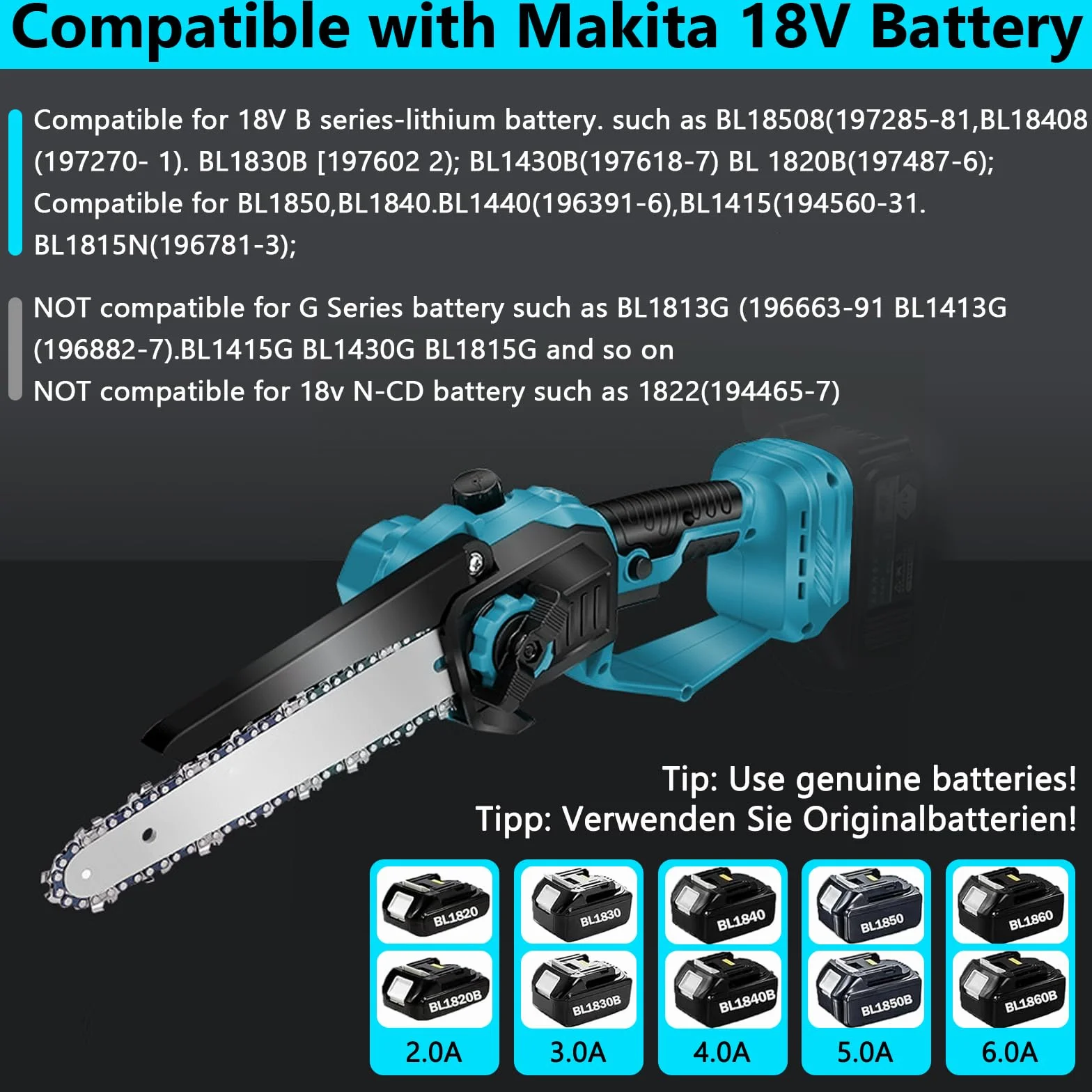 Makita 18V 6-calowa bezszczotkowa piła do gałęzi 2 w 1 z teleskopowym uchwytem