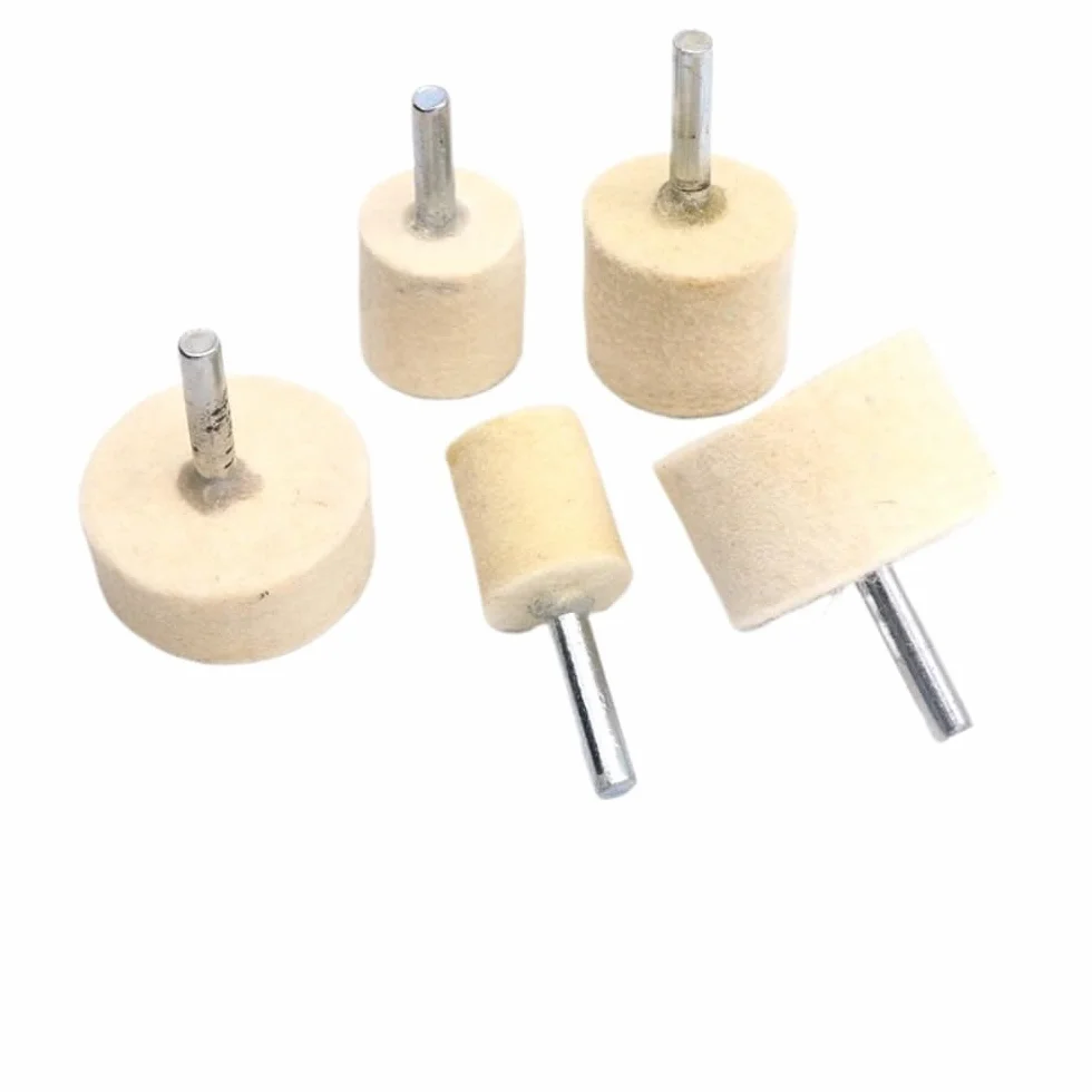 6mm 4 "Shank 20-40mm Pad filc wełniany polerowanie tarcza polerska głowica szlifierska metale narzędzia obrotowe koła wiertarka narzędziowa szlifierka elektryczna(10Pcs,35mm)