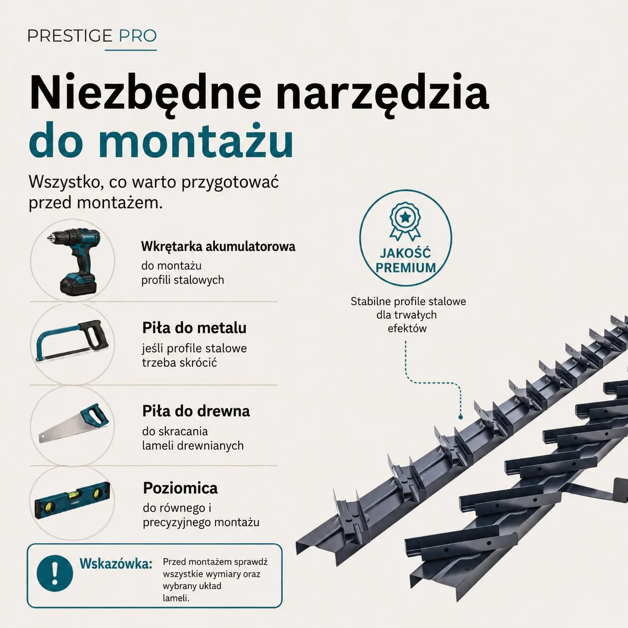 Prestige Ostaszewska system ruchomych deseczek do ogrodu na 11 lameli | 100 cm | Brązowy | Zestaw do żaluzji i rolet | System rolet tarasowych, ruchome panele, stal ocynkowana