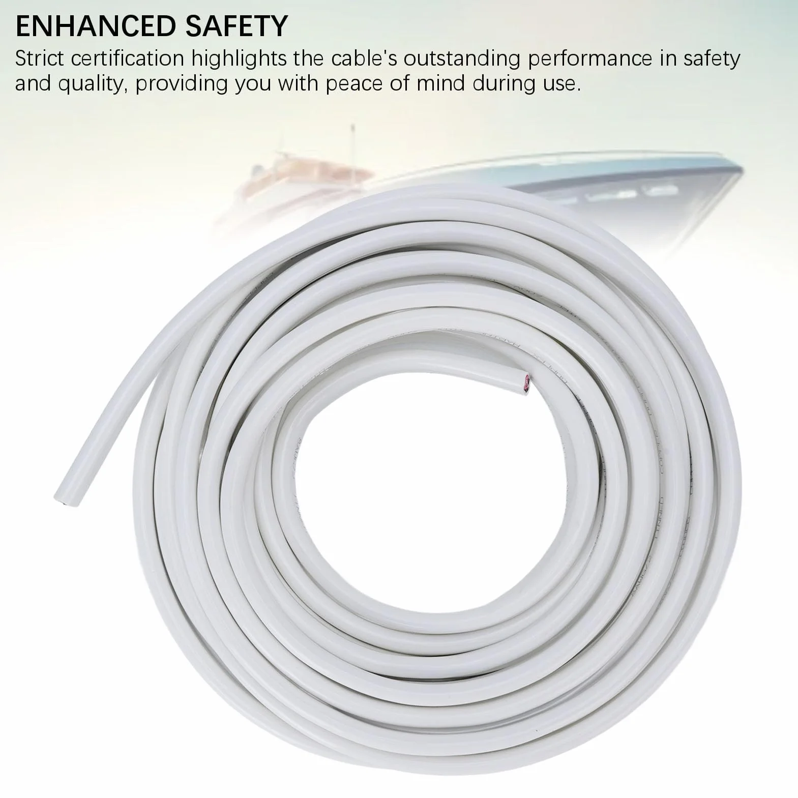 Marine Grade 10 AWG 30ft 2 PVC POWER LINA PVC OFC Izolowany kabel elektryczny do przyczepy kempingowej 600V
