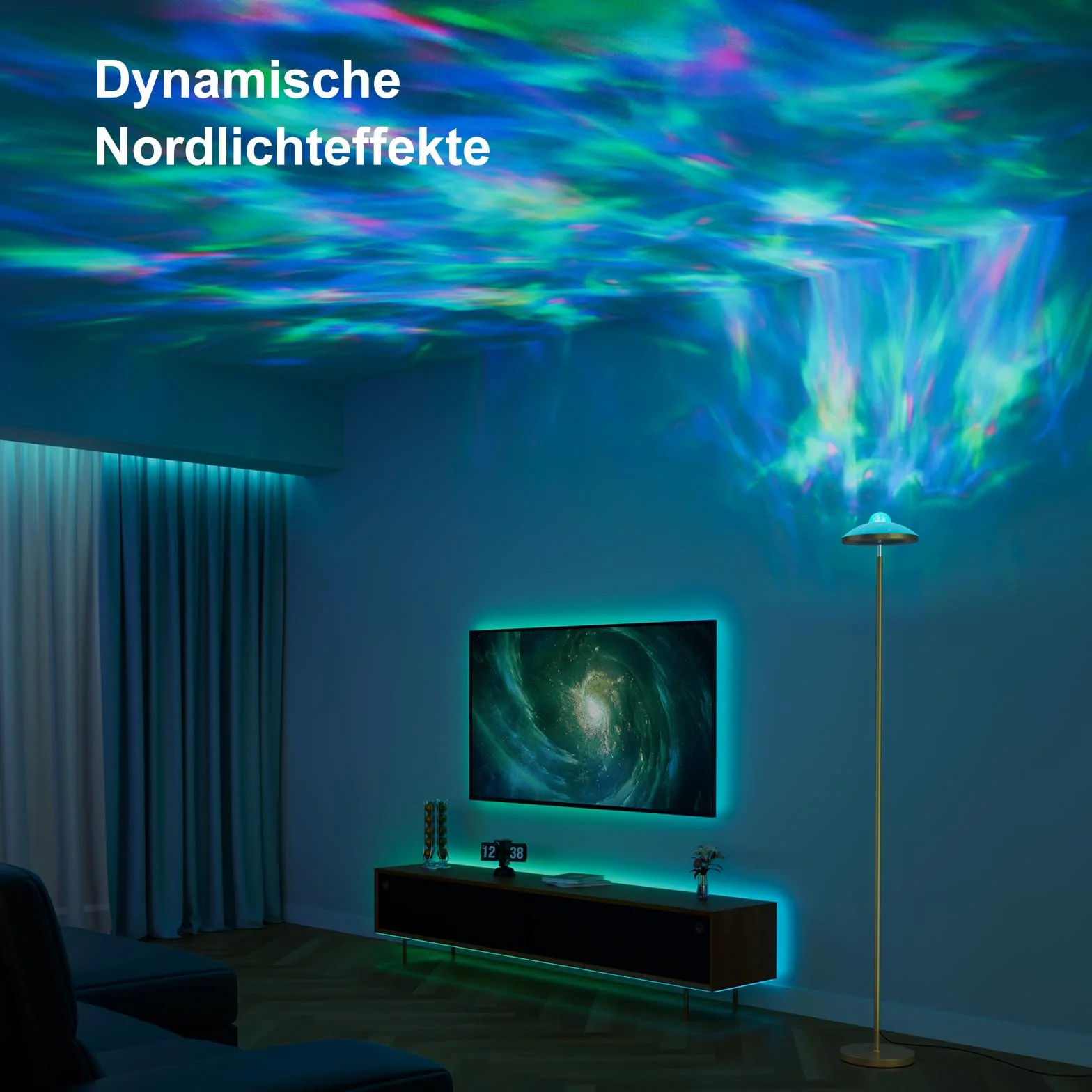 DUSKTEC Inteligentna Lampa PodłOgowa LED Do Salonu Z Pilotem | Projektor „GwieźDziste Niebo” I Lampa Do Czytania | Lampa PodłOgowa Z Funkcją śCiemniania I Timerem – Do Pokoju DziecięCego I Biura