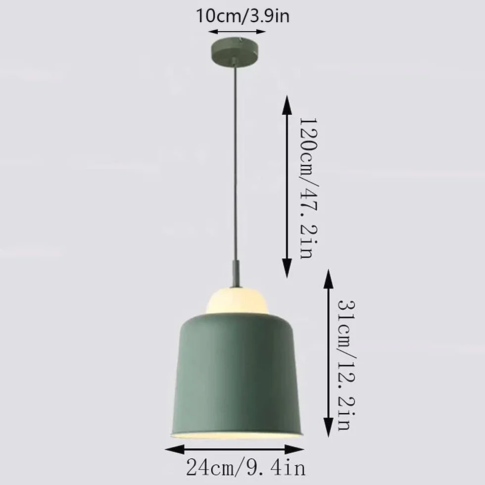 Nowoczesna minimalistyczna żelazna lampa wisząca, 9,4-calowa oprawa wisząca z osłoną garnka, kolorowy abażur Lampa wisząca do oświetlenia wewnętrznego, żyrandol sufitowy do restauracji, salon