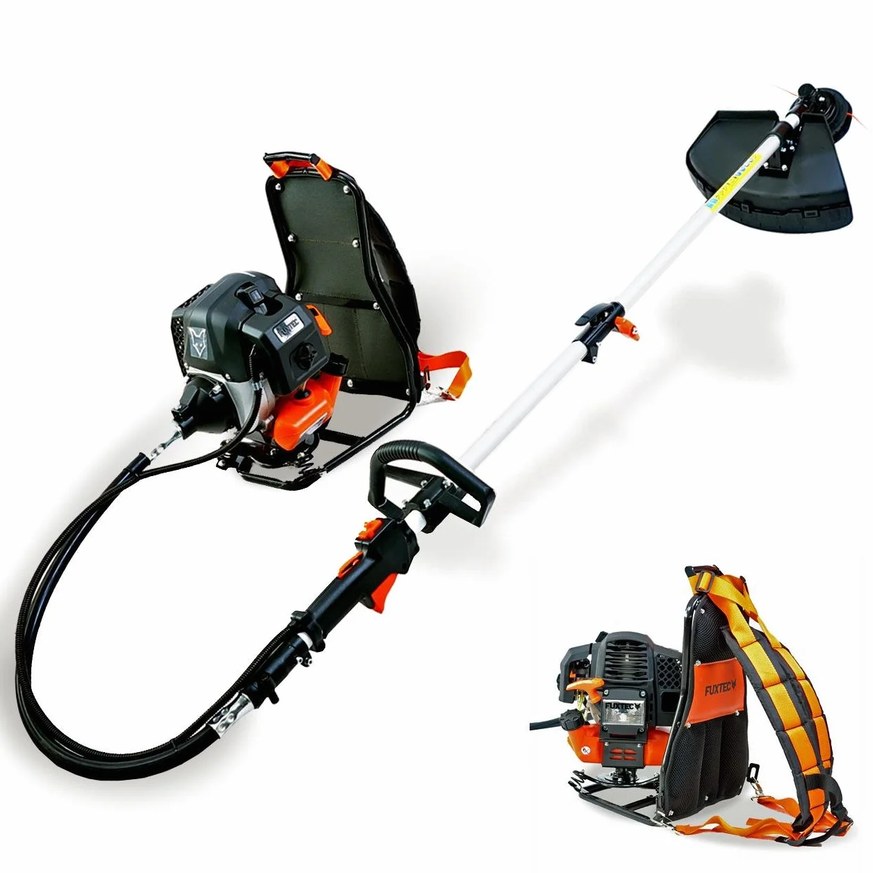 Przenosna Podkaszarka Spalinowa FUXTEC FX-MS152T - Narzedzie 2 w 1, Silnik 52 cm3, 3 KM, Plecak, Easy Starter, Beznarzedziowy Dostep do Filtra, Ergonomiczny Uchwyt
