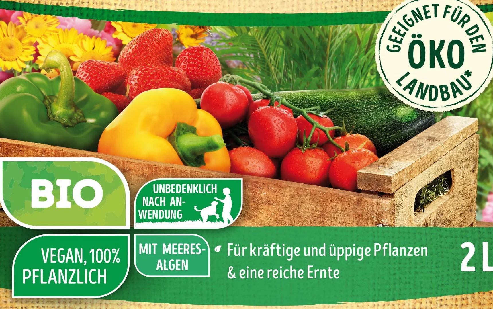 Substral Naturen Bio pokarm dla roślin, wegański nawóz płynny do roślin ozdobnych, owoców i warzyw, 2 l, brązowy