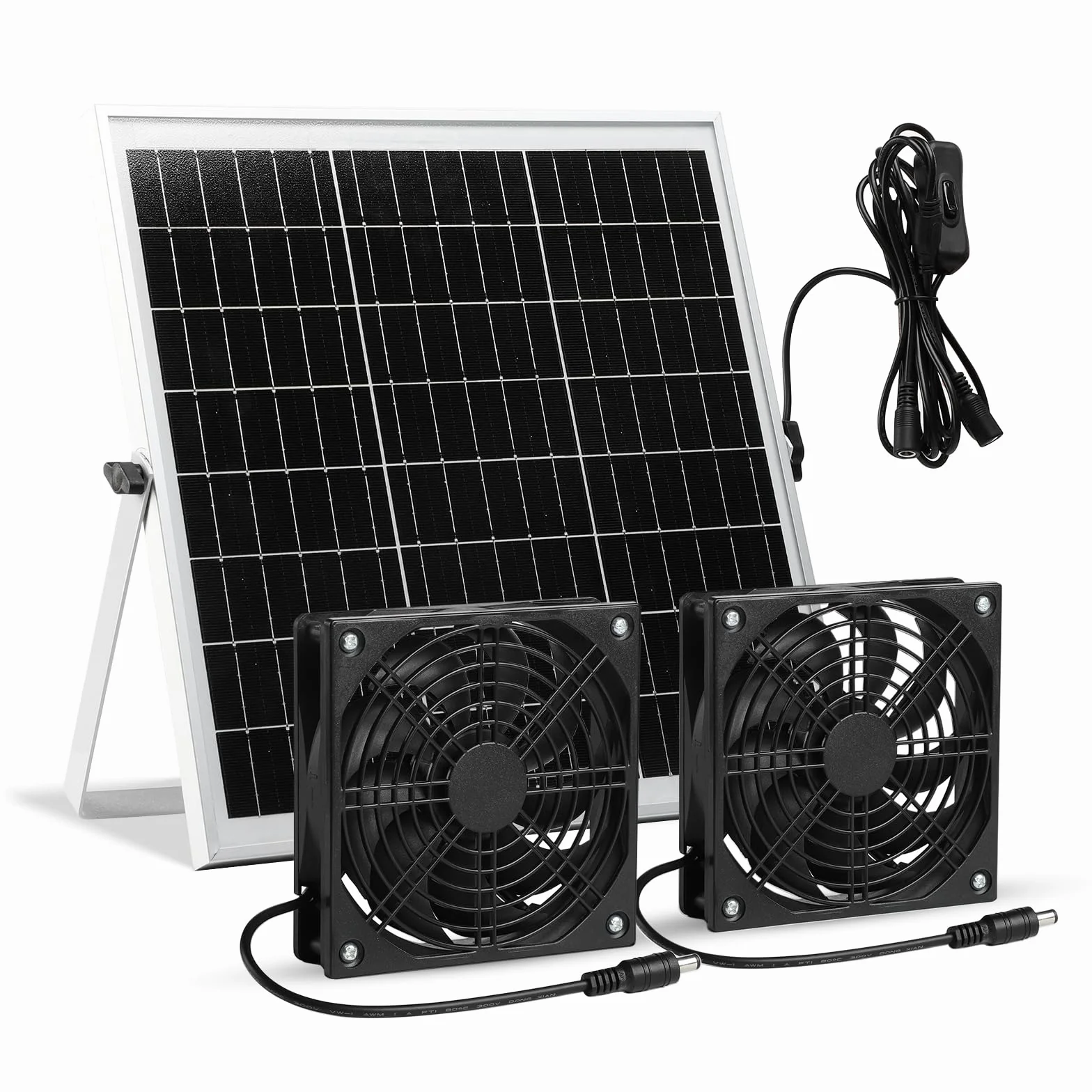 Wentylator solarny 15 W wodoszczelny zestaw z podwójnym wentylatorem DC