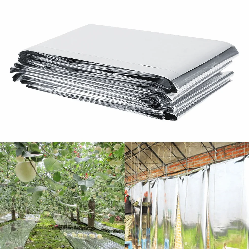 Folia odblaskowa PETP 210x120 cm srebrna do szklarni i ogrodu
