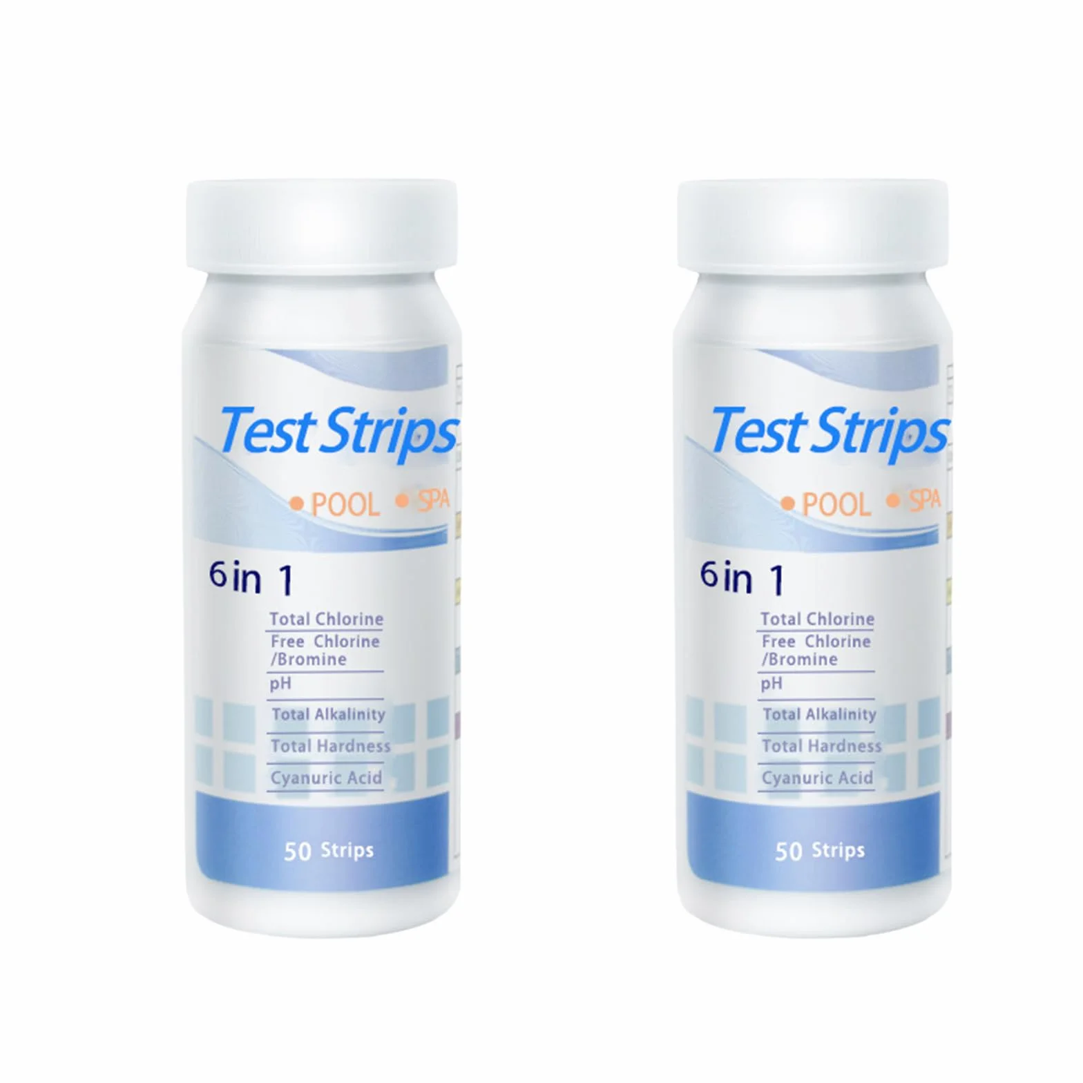 MAEXUS® Paski testowe pH w basenie, 100 sztuk, tester pH i chloru, paski testowe do basenu, dokładne monitorowanie wody, paski testowe do akwarium, twardość wody 6 w 1