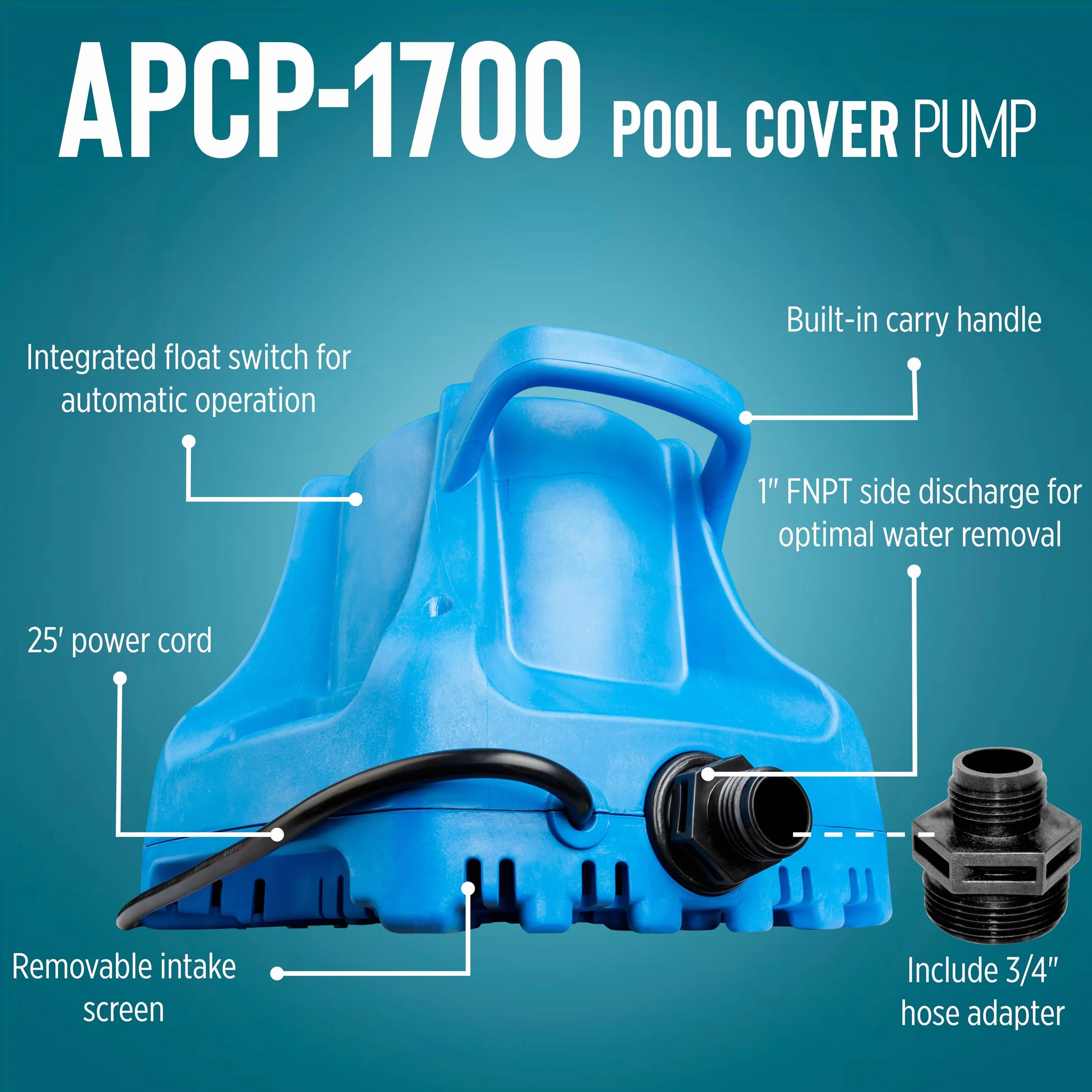 Little Giant APCP-1700 1/3-HP Automatyczna pompa zanurzeniowa do basenu firmy Little Giant Outdoor Living