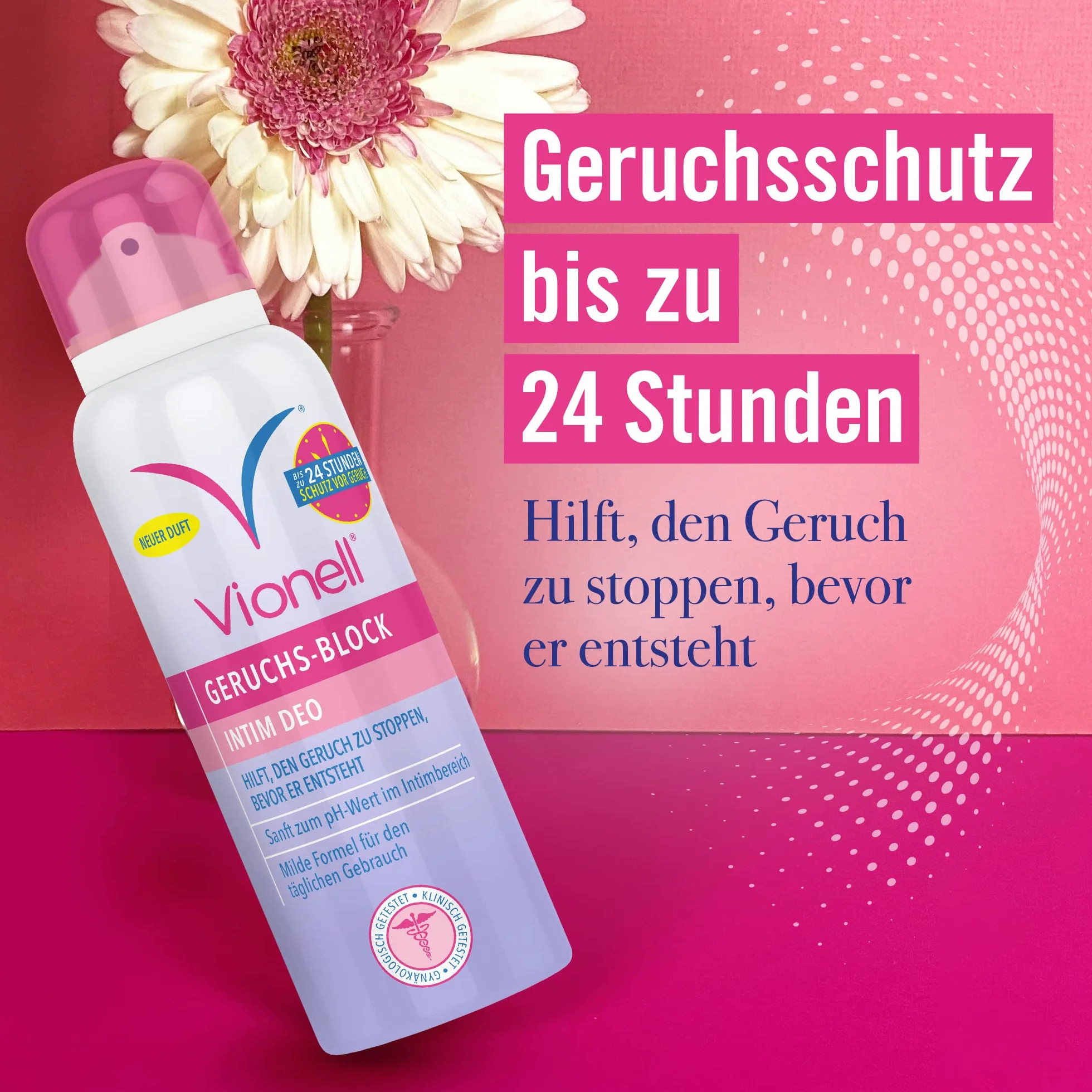 Vionell Dezodorant intim dla kobiet, dezodorant intymny, łagodny dezodorant dla kobiet, 125 ml