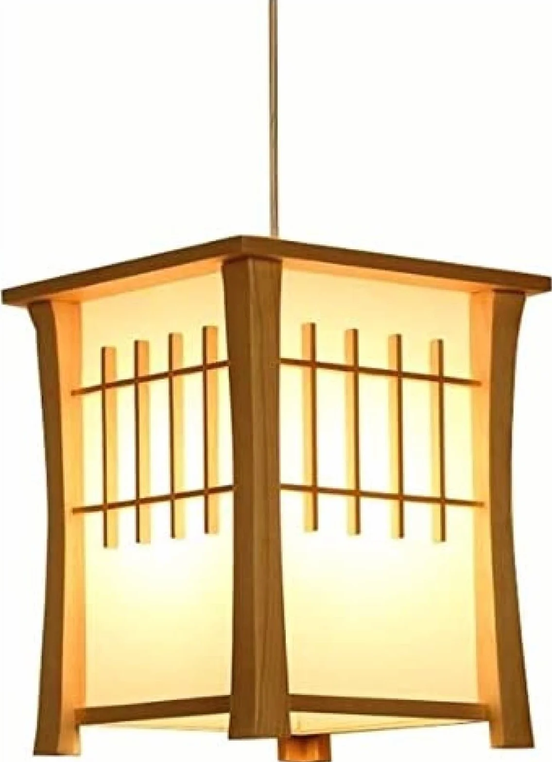 Japoński prosty kwadratowy pergaminowy klosz z litego drewna sufitowa lampa wisząca oświetlenie wewnętrzna restauracja kawiarnia salon kuchnia dekoracja korytarza sufitowa lampa wisząca E27