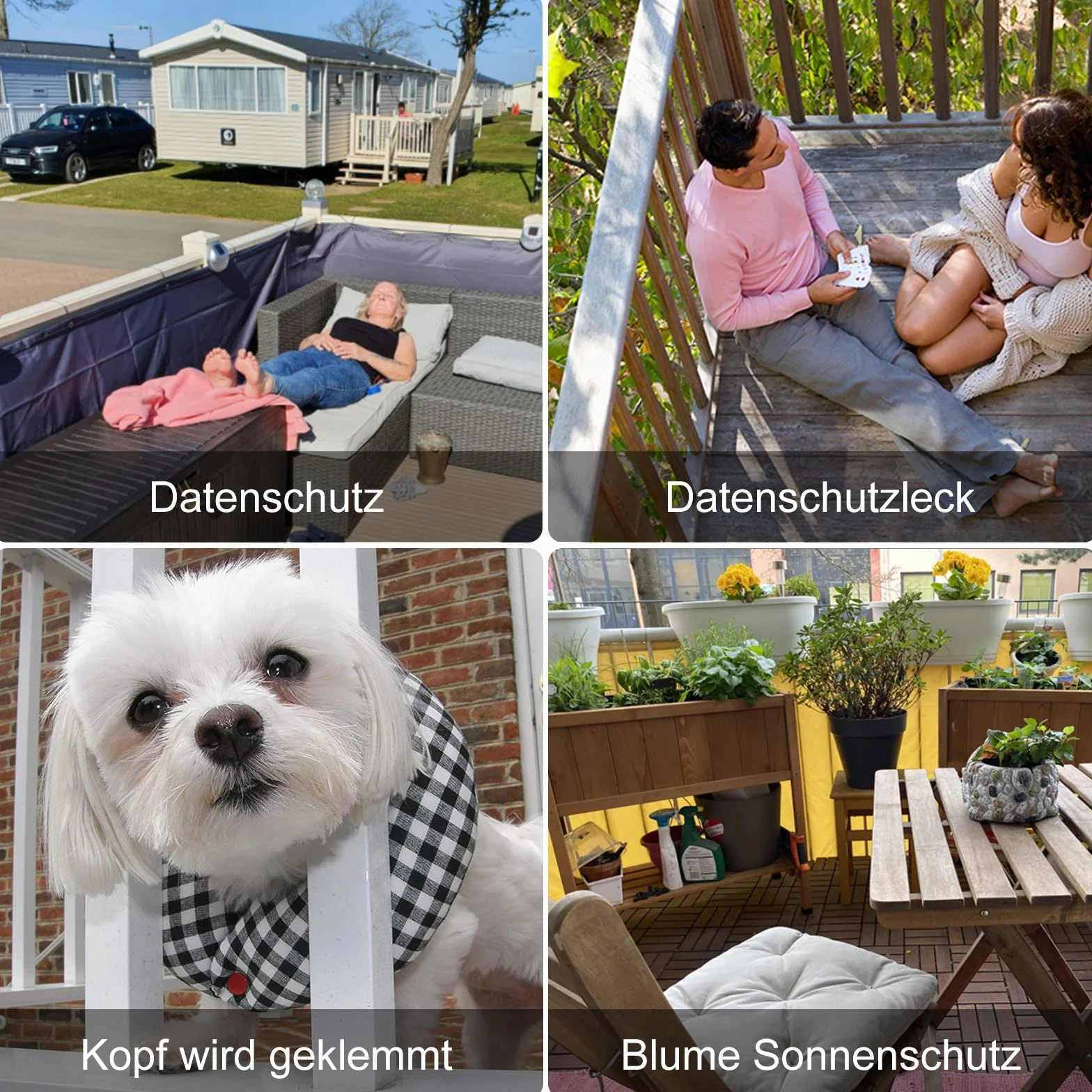 Mat na balkon 90 x 850 cm czarna ochrona przed wiatrem