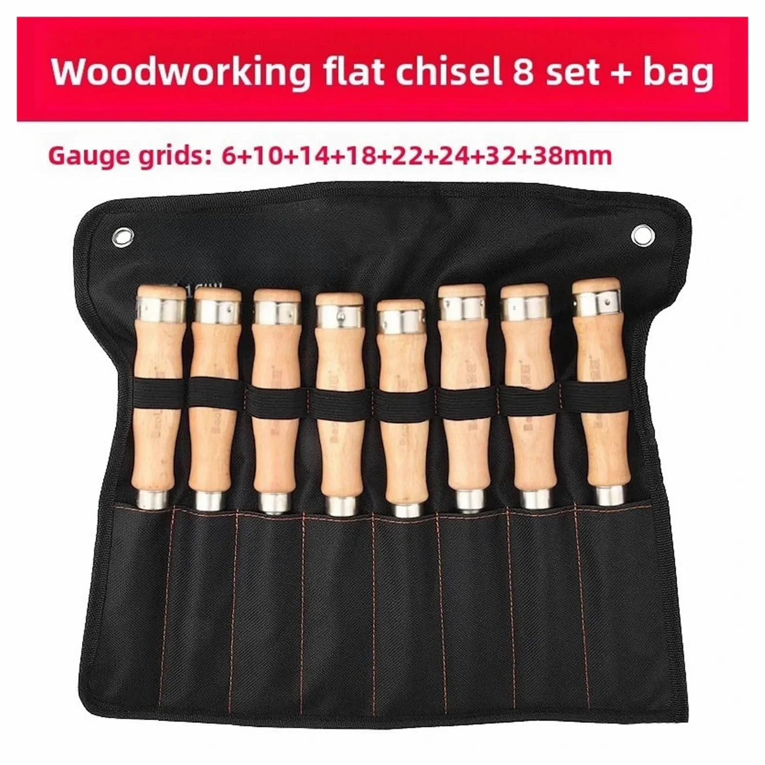 6/8 Sztuk Zestawy Narzędzi Do Dłuta Drewna Zestaw Rzeźbienia W Drewnie Dla Stolarza Rzemieślnika Prezent Mężczyzn(Flat chisel Set 2)