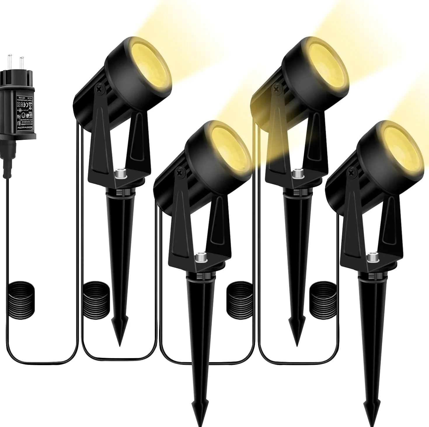 Bomcosy Lampa punktowa 14M 3000K IP65, oświetlenie ogrodowe ciepła biel