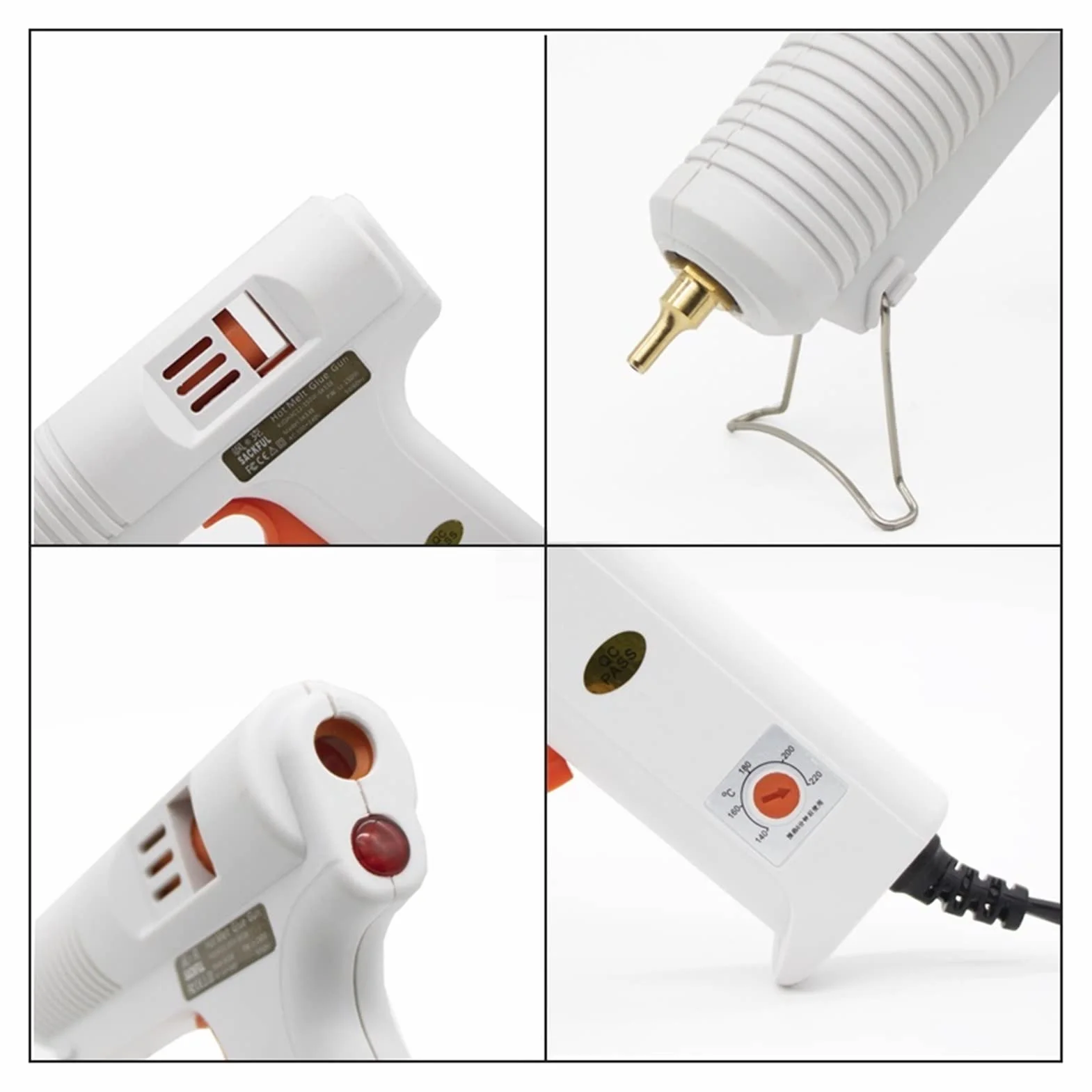 150 W pistolet do klejenia na gorąco długa dysza średnica 1 mm mały otwór 1,3 mm pistolet do klejenia przemysłowy pistolet do klejenia DIY narzędzia do naprawy bric
