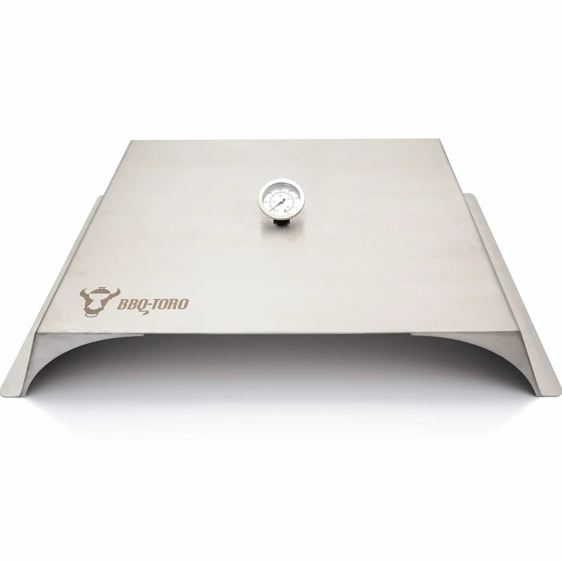 BBQ-Toro Nakładka do pizzy do grilla gazowego stal nierdzewna 56 x 39 cm z termometrem