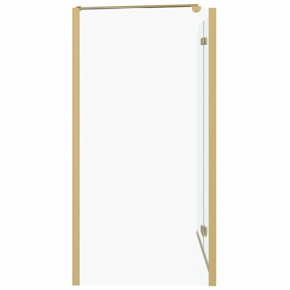 Nowoczesna kabina prysznicowa wanna 120 x 68 x 130 cm ze szkła bezpiecznego z aluminiową ramą, regulowana w zakresie 61,5-67 cm, kolor złoty