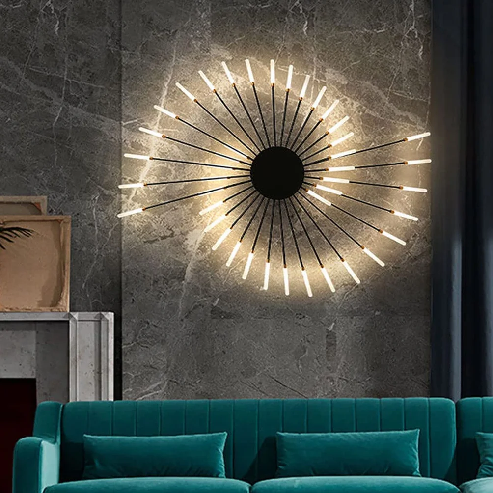 Nowoczesna lampa sufitowa LED, lampa sufitowa fajerwerki, design, żyrandol, kreatywność, sypialnia, salon, lampa ścienna, przedpokój, biuro, pokój dziecięcy, oświetlenie wewnętrzne, dekoracyjne