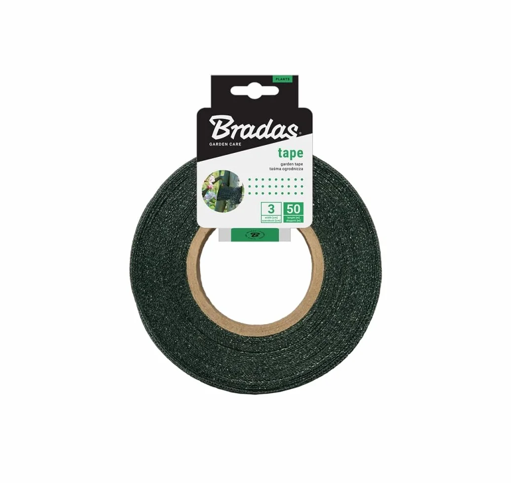 Bradas Taśma do wiązania drzew 3 cm x 50 m zielona rolka