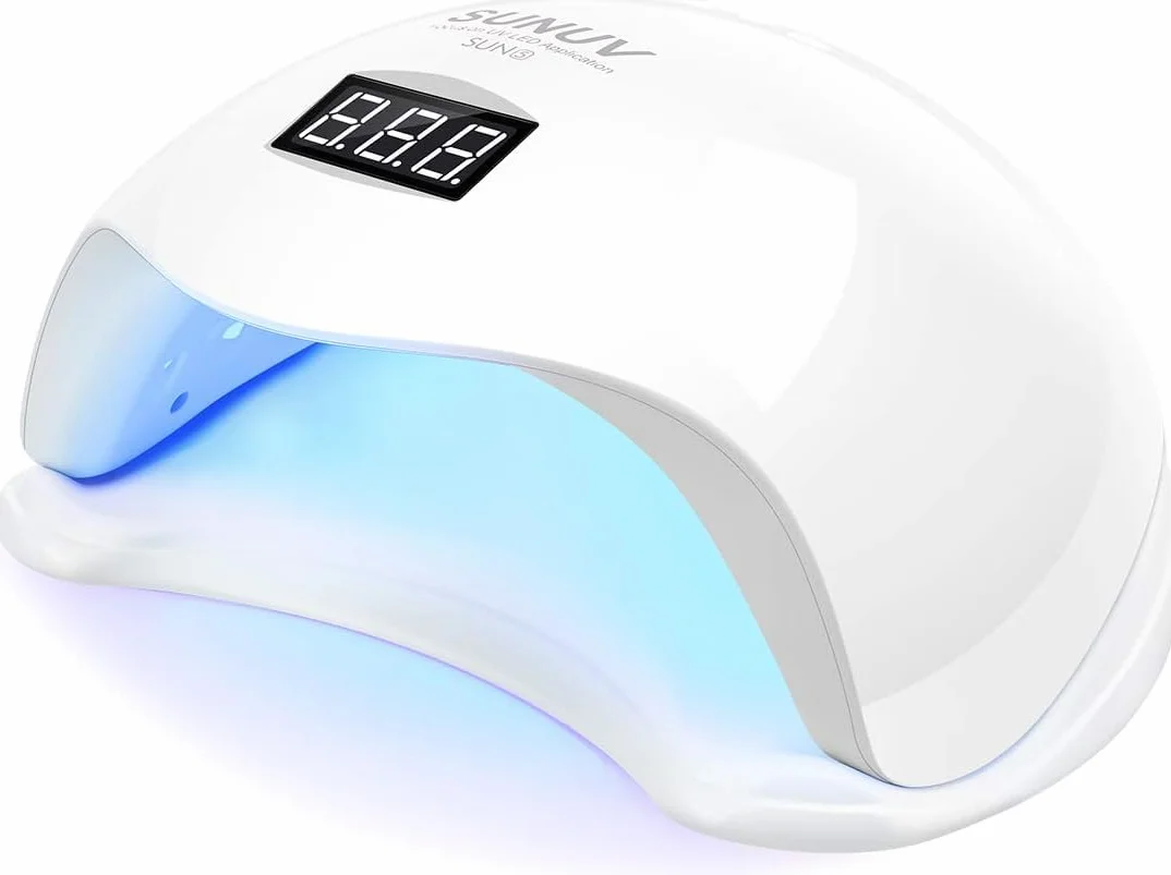 SUNUV Lampa LED UV do paznokci, Smart 2.0 z timerem, czujnikiem i ekranem LCD w salonie domowym i kosmetycznym SUN5