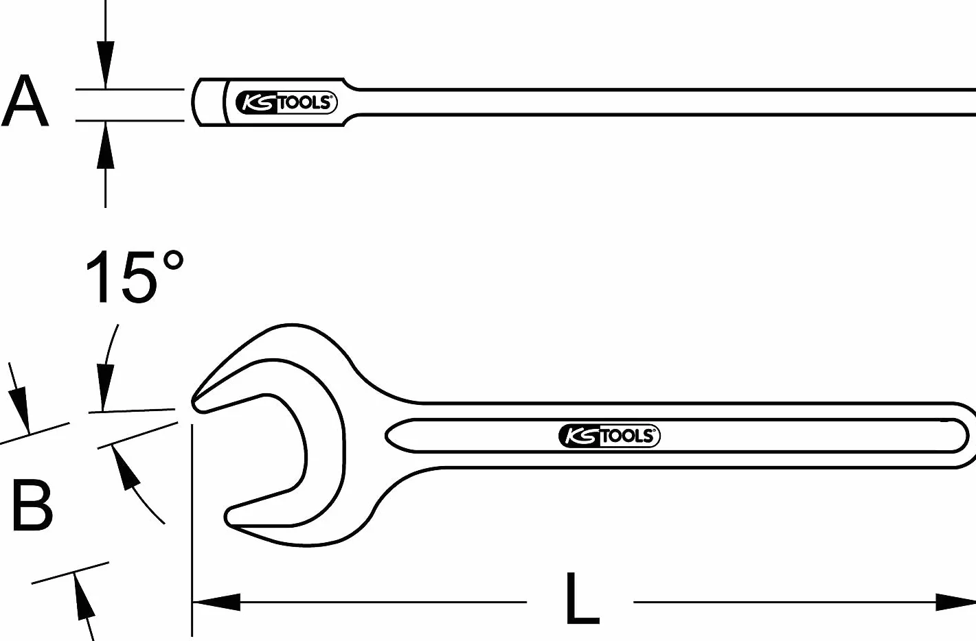 KS Tools 517.0530 Klucz płaski do pobijania, 30mm