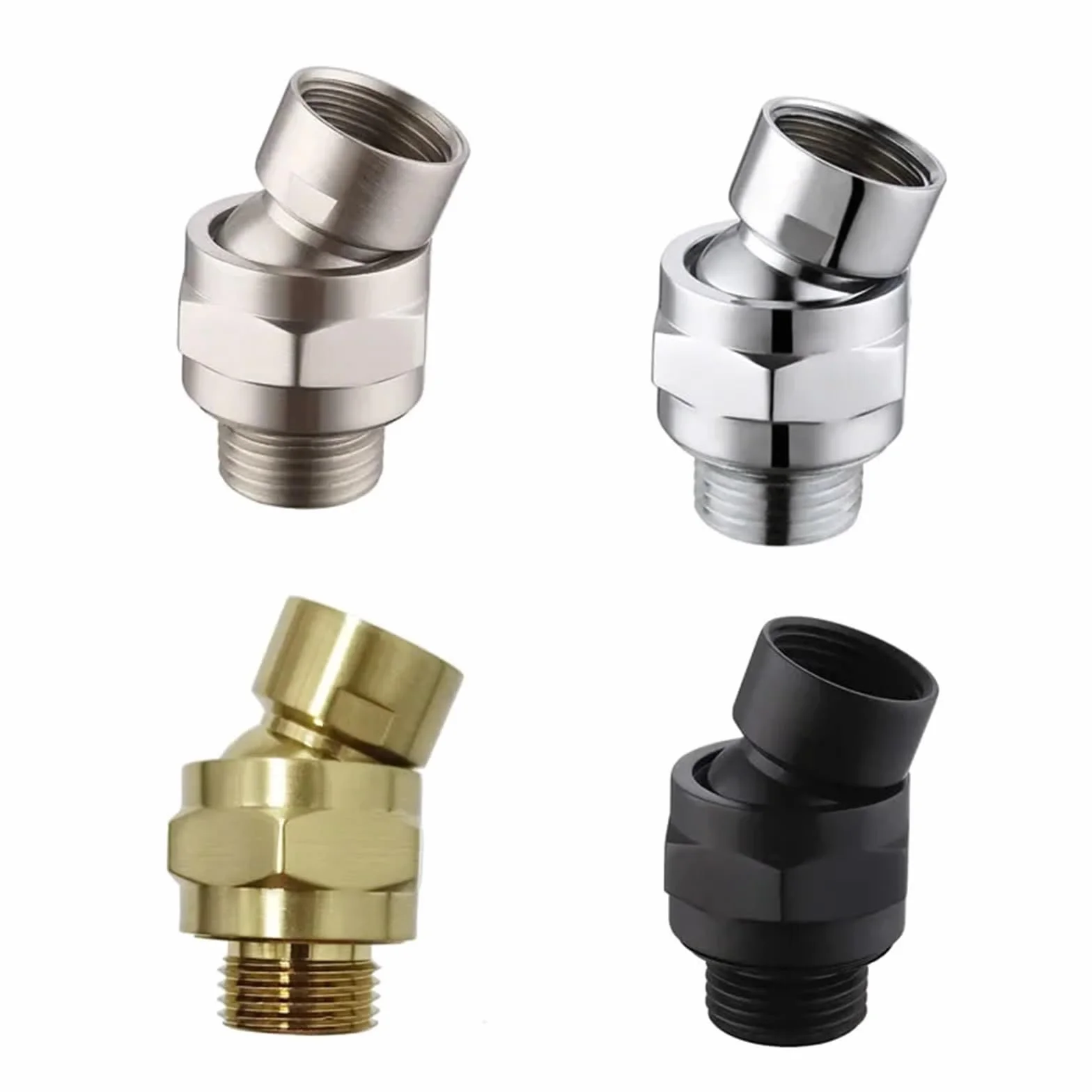 Adaptery do przyłączy rurowych G1/2 Długość 49mm/1.93inch Złącze prysznicowe Złącze kulowe Sprzęt Regulowany kąt Obrotowy adapter Głowica prysznicowa Przepływ wody Złącze kulowe Akcesoria łazienkowe N