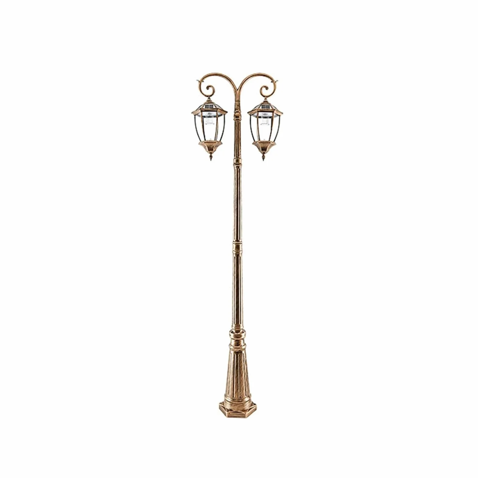 Lampy Zewnętrzne Na Taras, Słupki Do Lamp Ogrodowych, Lampy Zewnętrzne, Solarne Lampy Uliczne, Zewnętrzne Słupki Do Lamp Ogrodowych, Wodoodporne Oświetlenie Na (Brązowy-Wysokość 350 Cm)