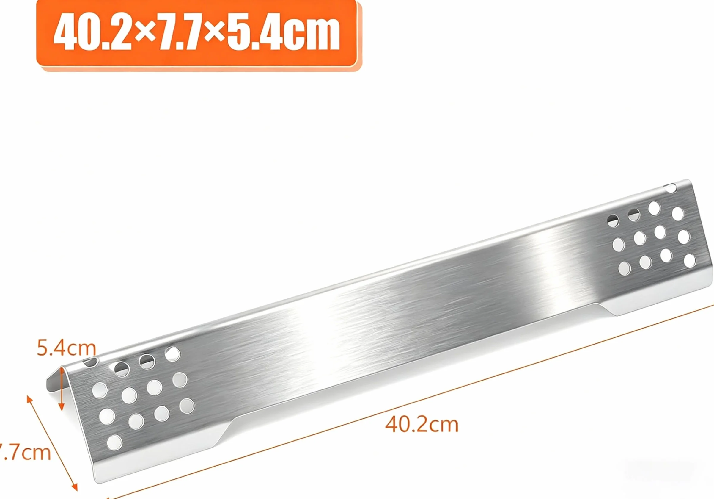 Osłona palnika ze stali nierdzewnej 40,2 cm do Rösle Videro G3, G3-S, Vario+, rozdzielacz płomienia 1,0 mm 4 sztuki