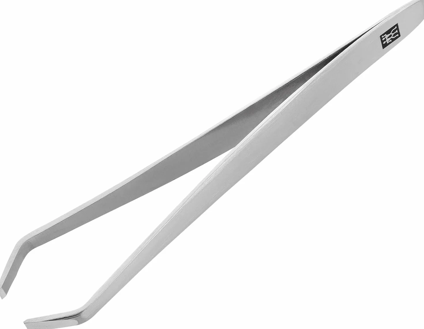 ZWILLING Pęseta kątowa (wyrywanie brwi, szorstkie, idealnie skalibrowane końcówki, hipoalergiczna), premium, srebrna, 90 mm