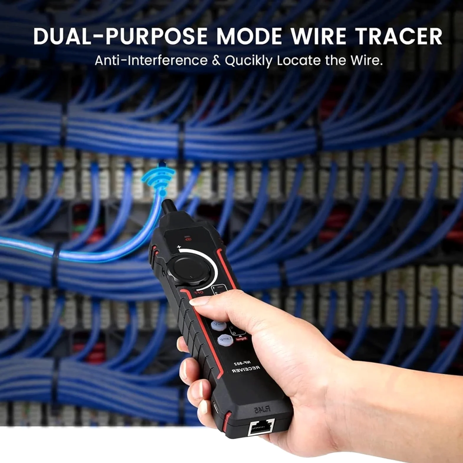 Tester kabli sieciowych, Tester kabli sieciowych RJ11 RJ45 Lokalizator przewodów Cat5 Cat6 Narzędzia sieciowe
