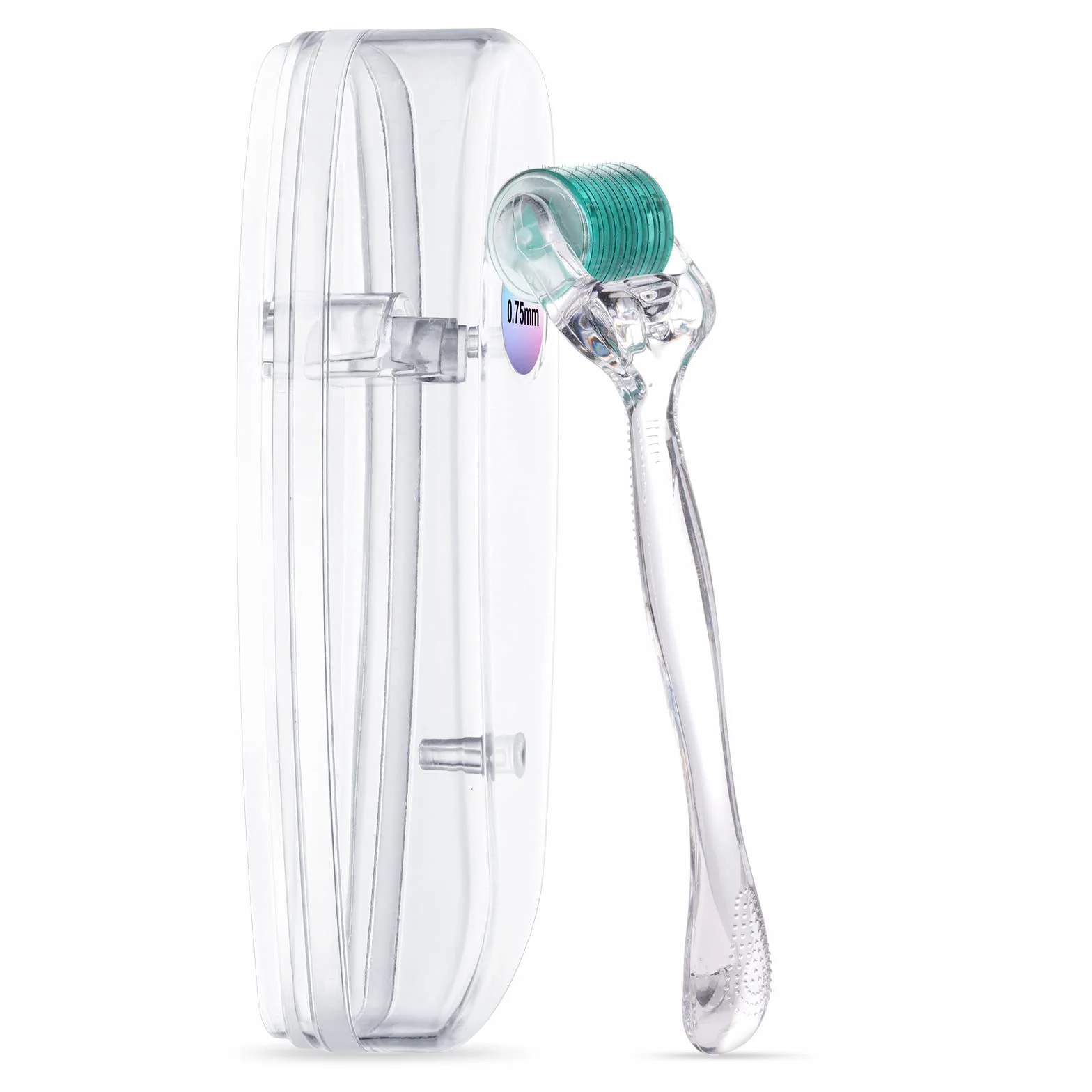 ACWOO Beard Roller 0,5 mm, Derma roller 192 prawdziwych igieł 0,5 mm, Derma Roller do wzrostu brody, Beard Roller z mikroigłami do twarzy i ciała – ściągający i modelujący dla mężczyzn i kobiet