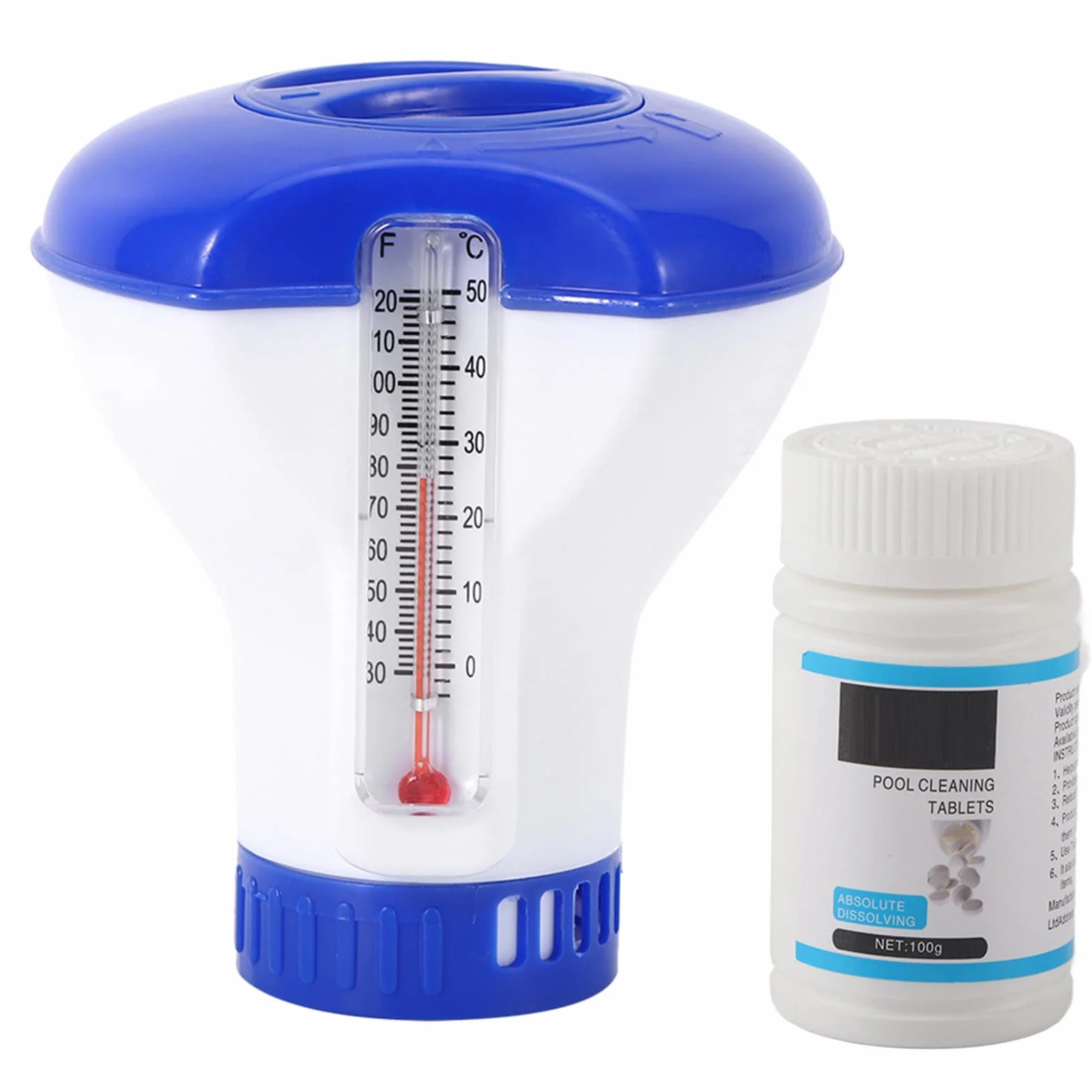 Tabletki chloru 1,5 cala dozownik basenu Zestaw do czyszczenia 100 g
