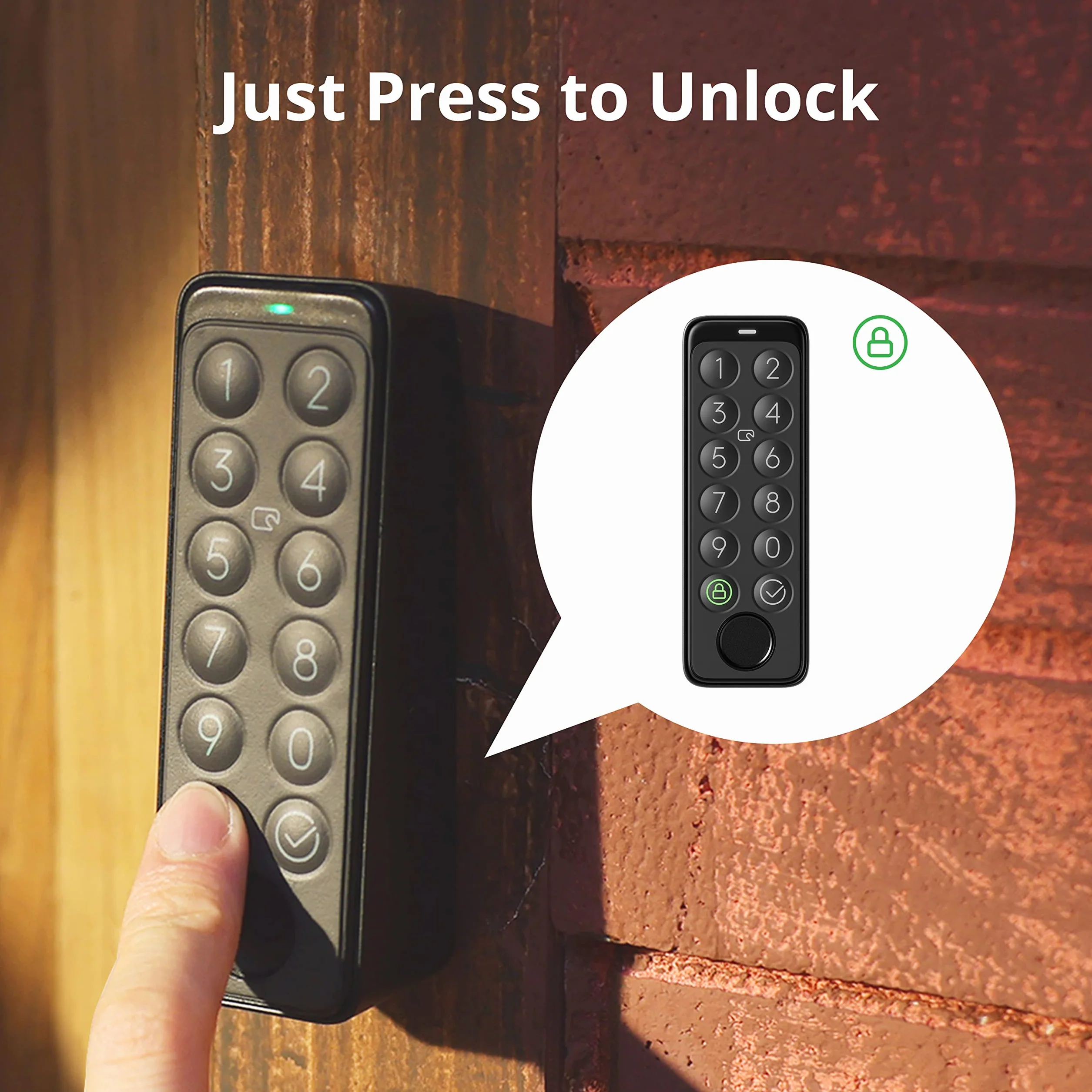 SwitchBot Smart Keypad Touch do SwitchBot Lock, bezkluczykowy dostęp przez odcisk palca, wodoodporny IP65, obsługuje wirtualne hasła dla bezpieczeństwa w domu
