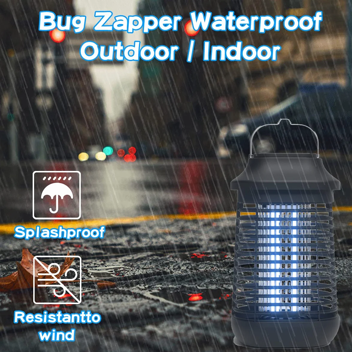 Bug Zapper Outdoor 4200V 20W Mosquito Repellent Metal Housing Waterproof