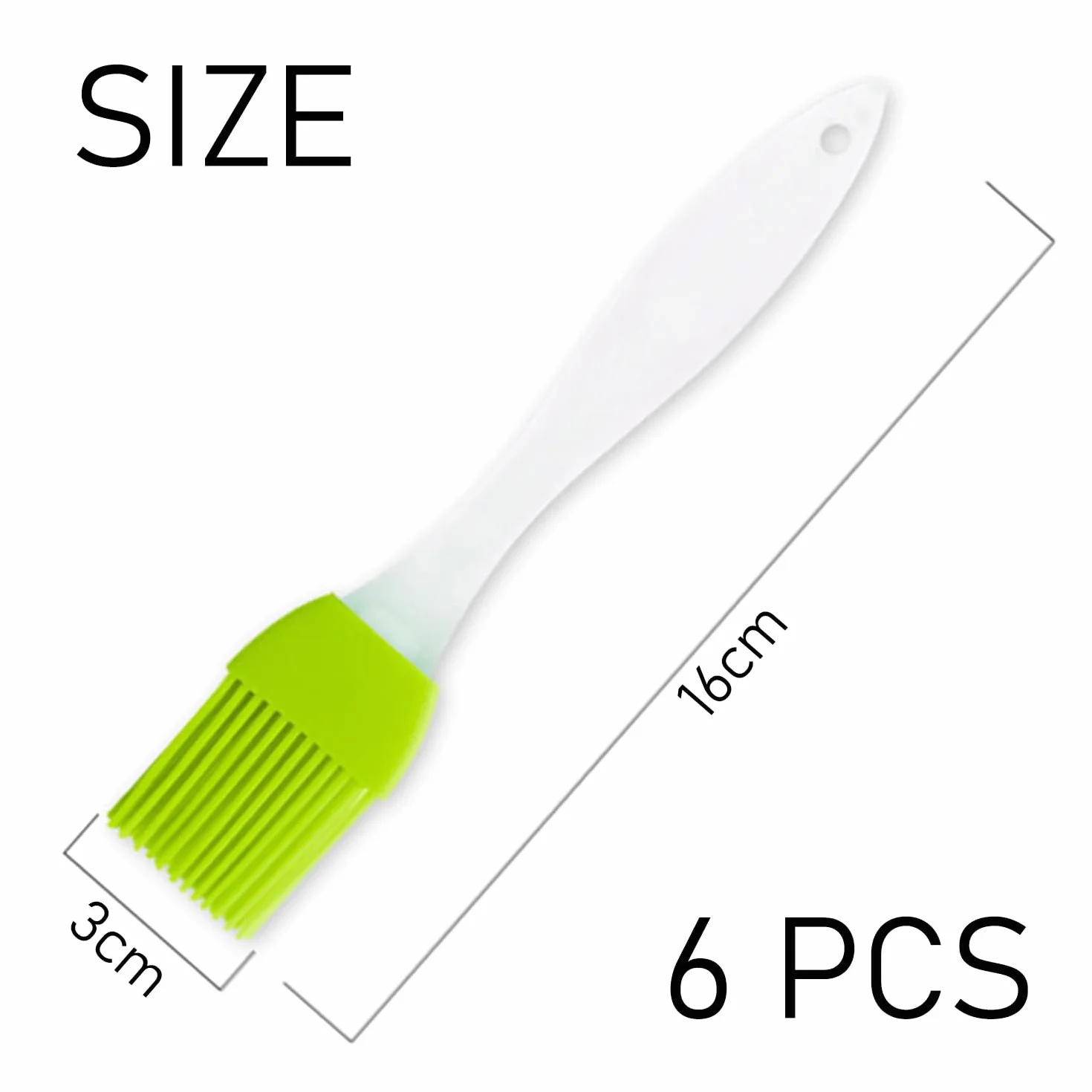 6 sztuk szczotek do oleju, szczotka do przypraw do grilla, szczotka do oleju do pieczenia, długa szczotka do grilla, odporna na wysokie temperatury, wielokrotnego użytku, szczotka do oleju