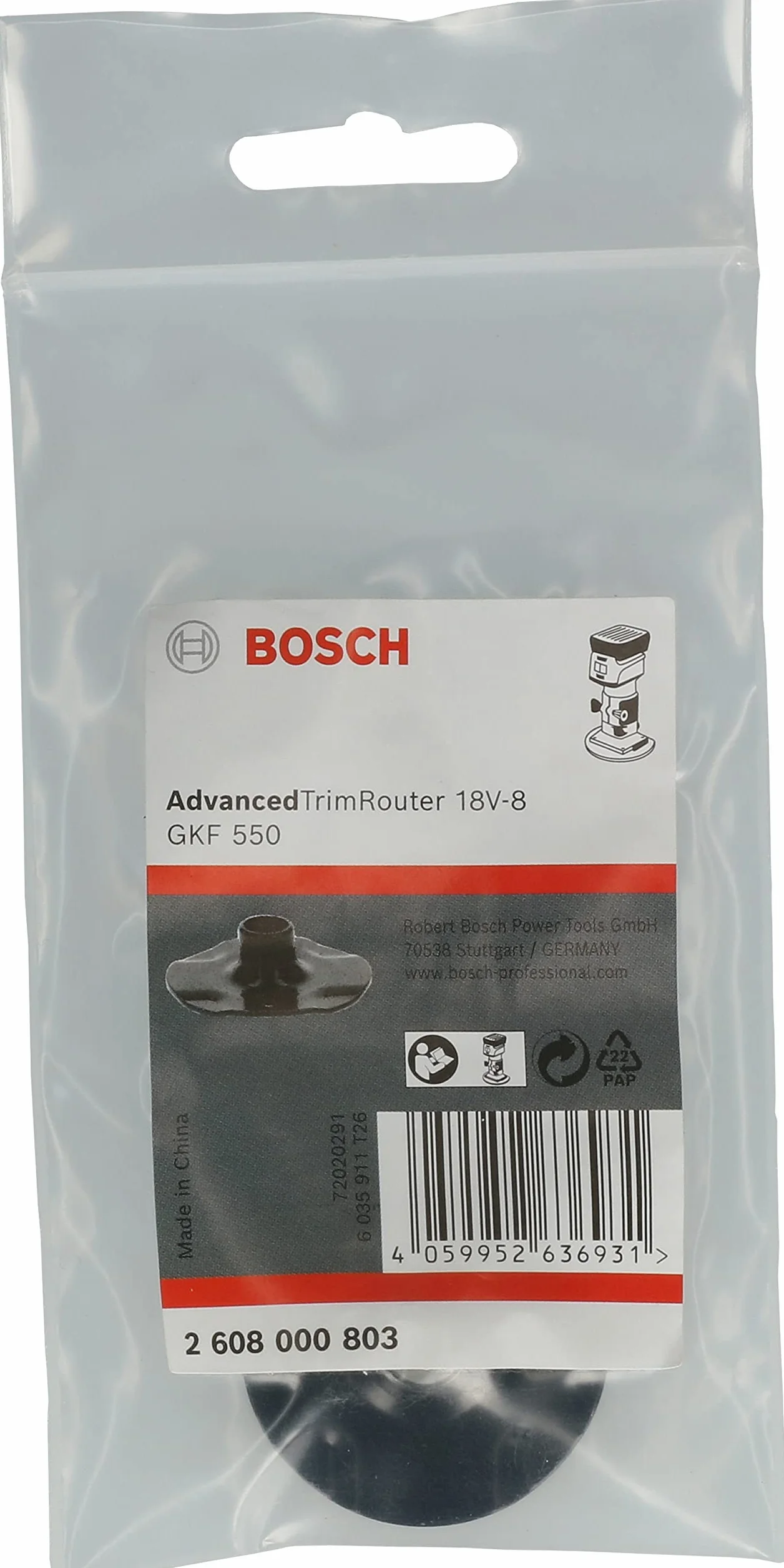 Bosch Accessories 1 x pierścień do kopiowania (do Advanced TrimRouter 18V-8, akcesoria frezarka)