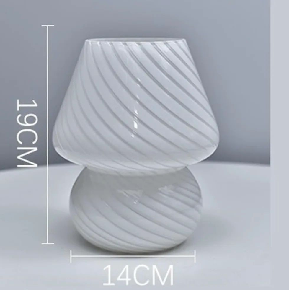 Lampka biurkowa Szklana lampa stołowa, prosta sypialnia, stolik nocny, dekoracja gabinetu, lampka nocna Lampka nocna