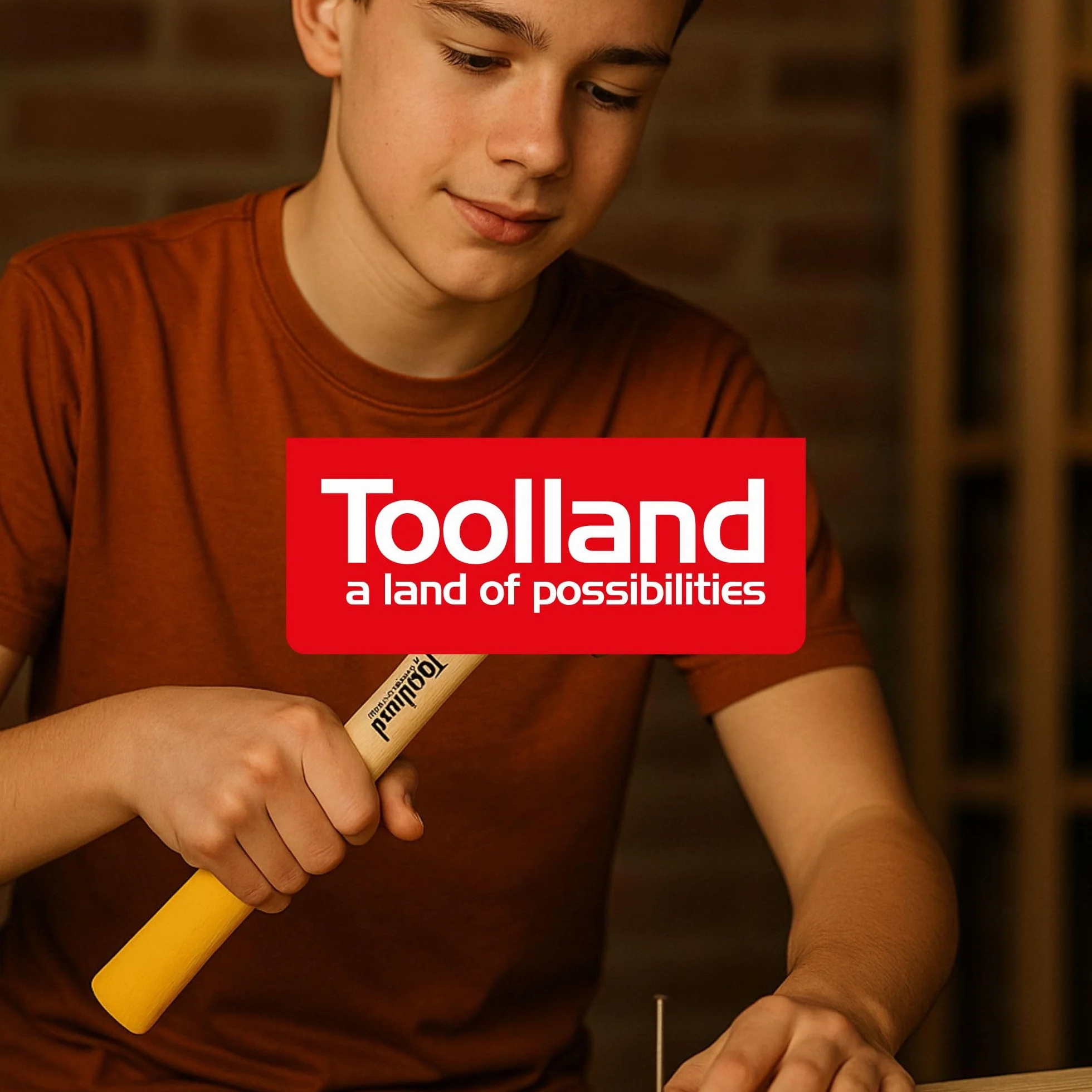 Toolland Młotek mechaniczny 300 g z głowicą stalową i drewnianym trzonkiem, idealny do precyzyjnych prac, stolarki, napraw i majsterkowania, wygodny chwyt i pełna kontrola