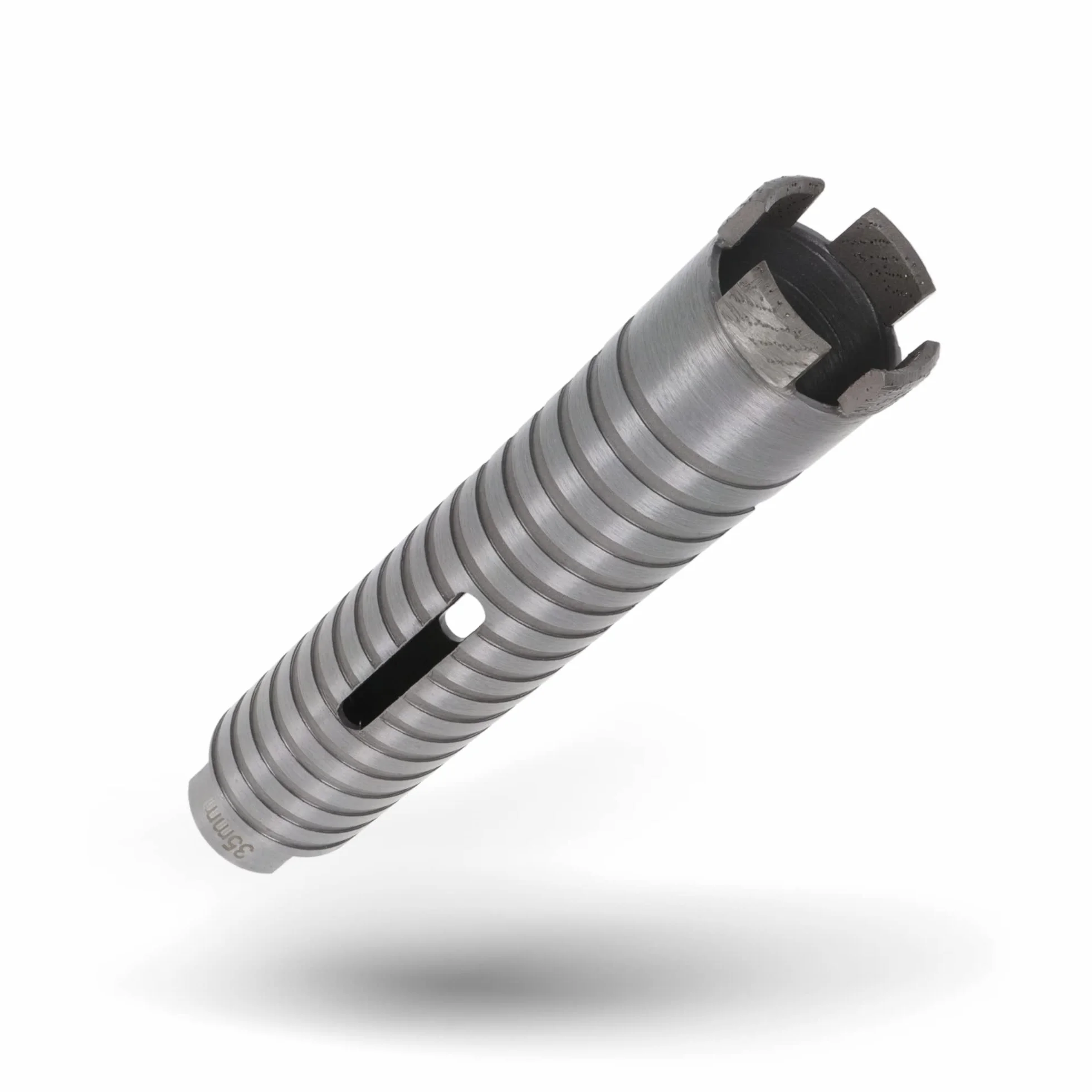 PRODIAMANT Diamentowa wiertnica rdzeniowa ø 35 mm długość efektywna 150 mm z adapterem SDS do młotowiertarki, segmenty spawane laserowo do wiercenia na sucho