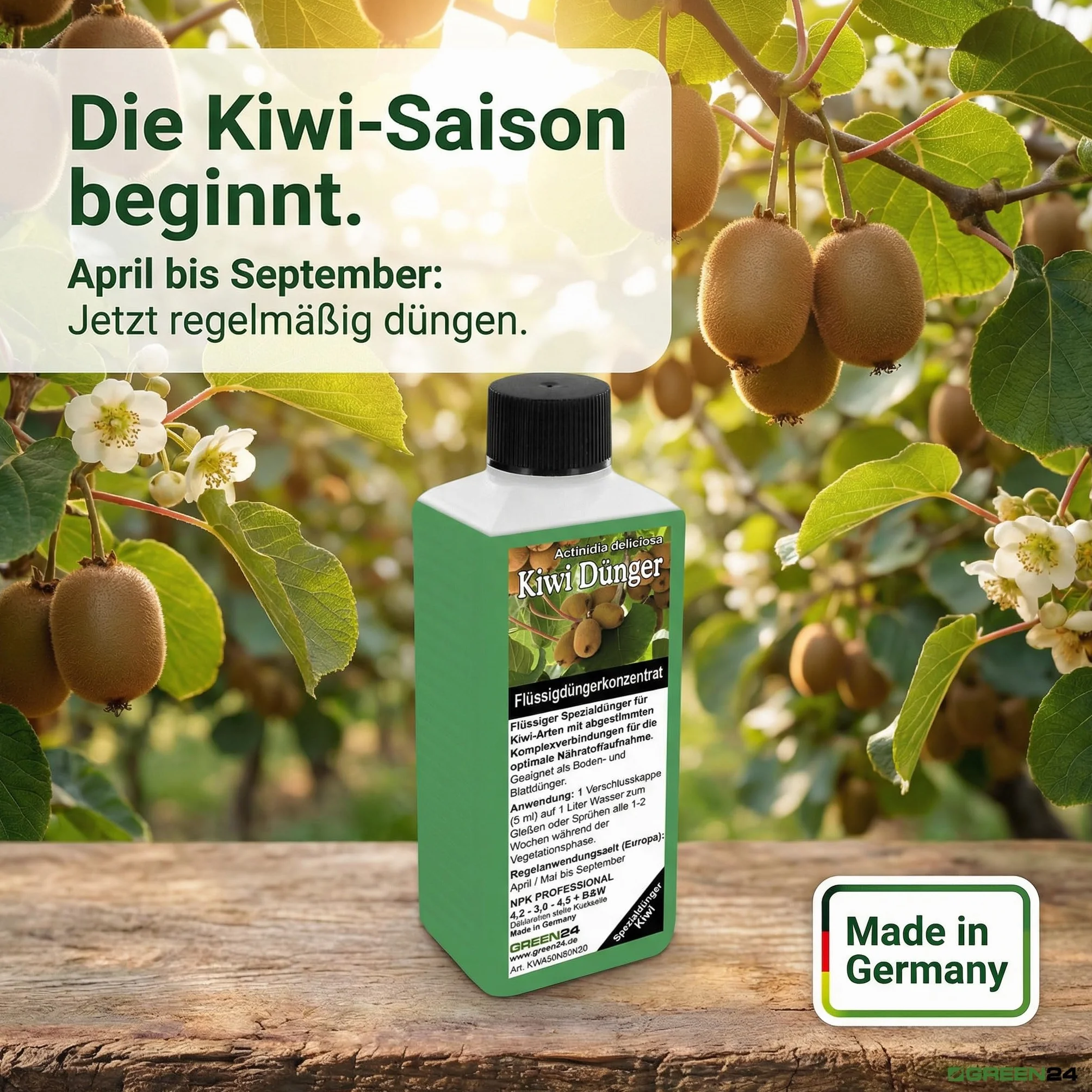Green24 Nawóz do kiwi Actinidia deliciosa NPK, Kwietniki i doniczki