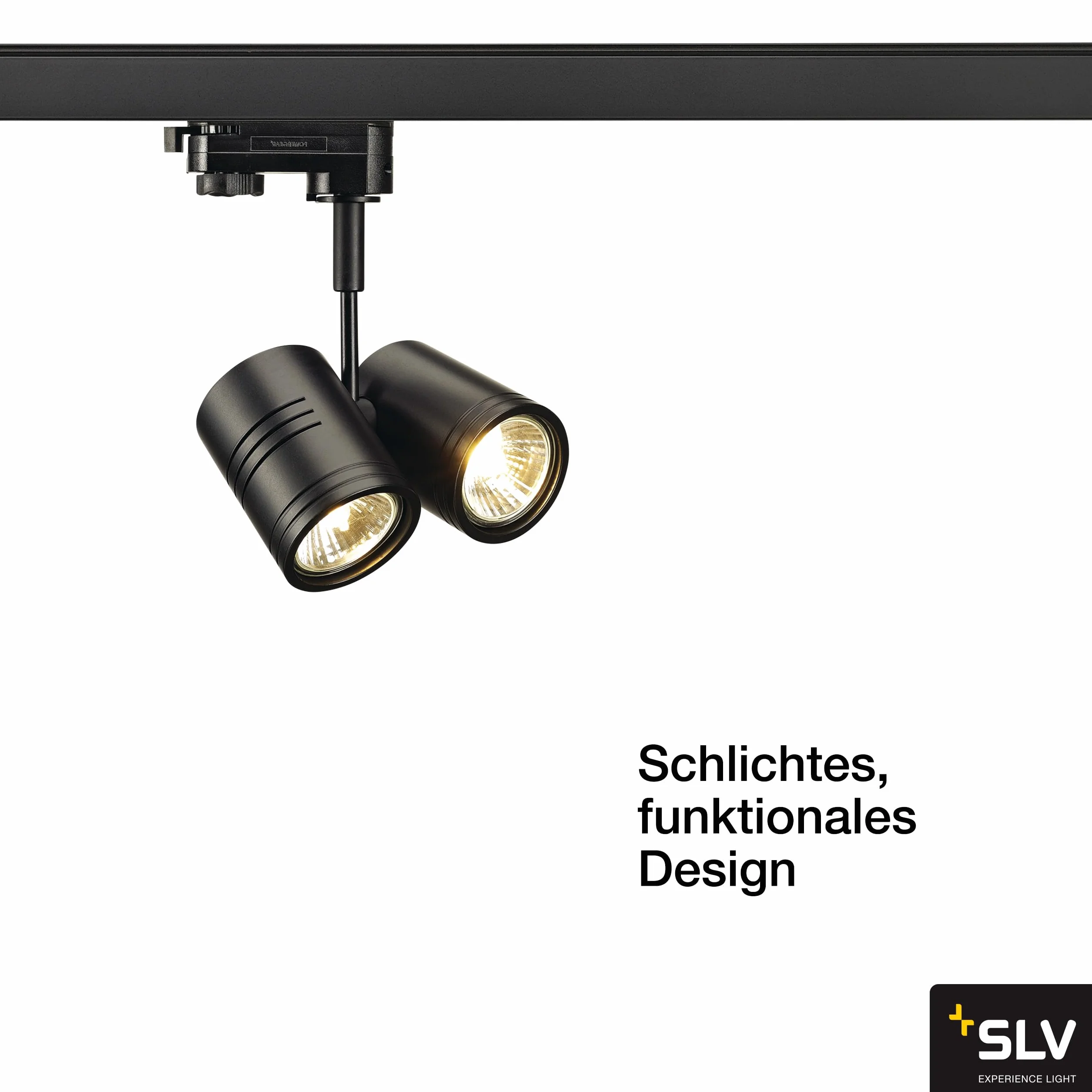 SLV Spot do systemu 3-fazowego SLV BIMA 2 / reflektor, spot LED, reflektor sufitowy, lampa sufitowa, system szynowy, oświetlenie wewnętrzne / GU10 50W czarny