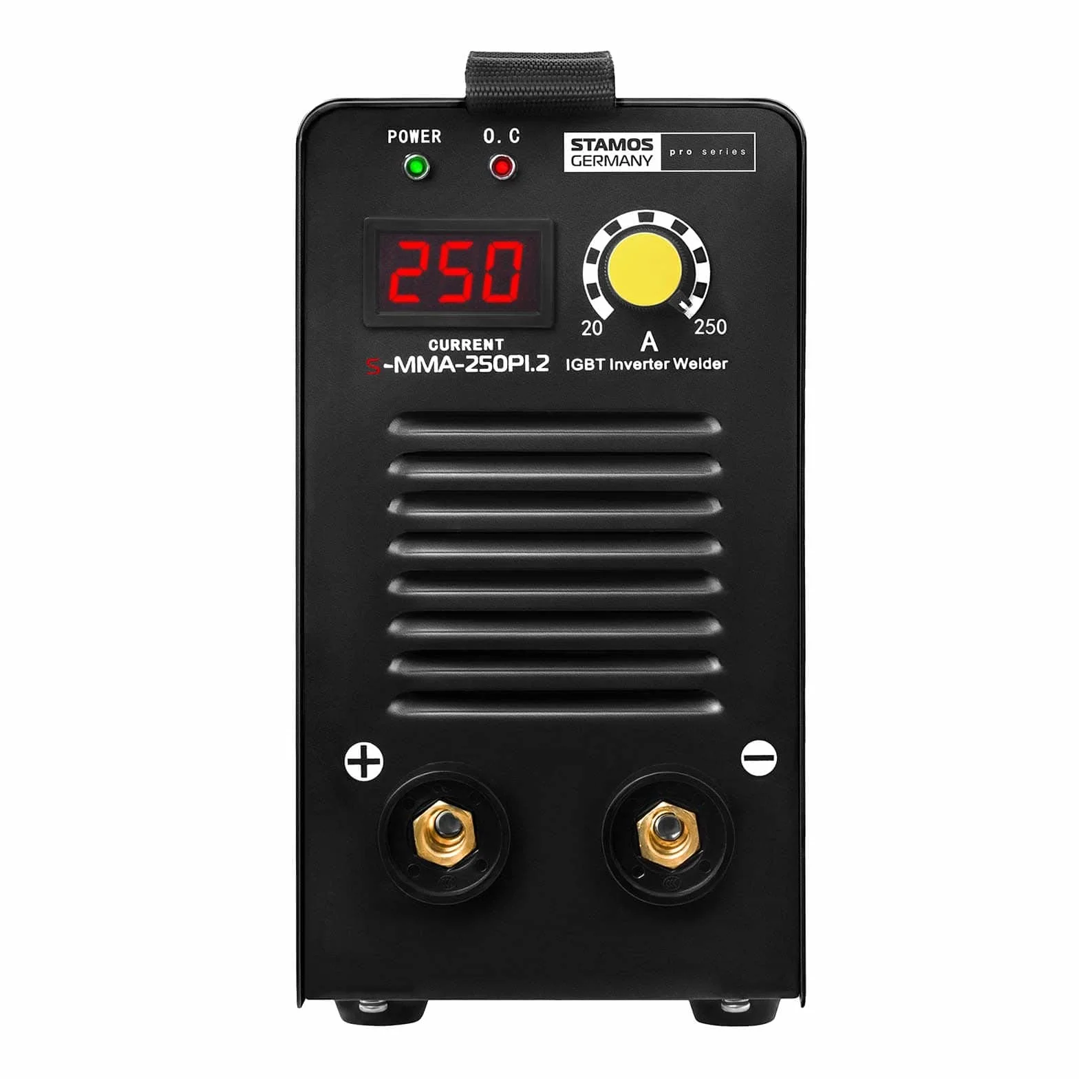Stamos Welding Group S-MMA-250PI.2 Spawarka MMA inwertorowa 250 A 230 V 1,6-4 mm przewody 8 m