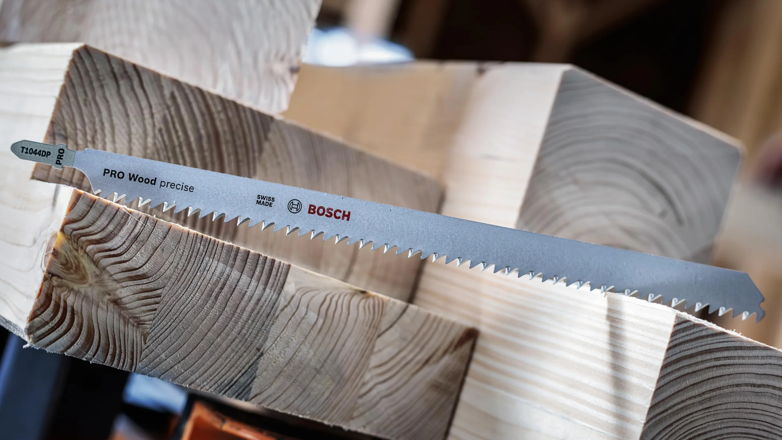 Bosch 2x Brzeszczot do wyrzynarek PRO Wood precise T1044DP (do Drewno konstrukcyjne, Miękkie drewno, Długość 250 mm, Professional Akcesoria Wyrzynarka)