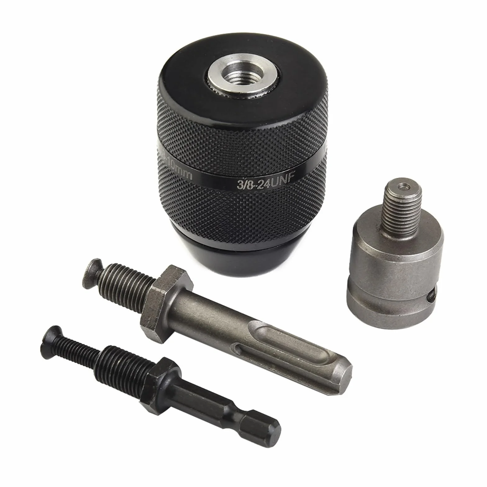 4 szt. 0.8-10 Mm 3/8-24UNF połączenie uchwyt wiertarski do gwintów Adapter pasuje do SDS pasuje do Plus Adapter do młota obrotowego/wiertarki udarowej