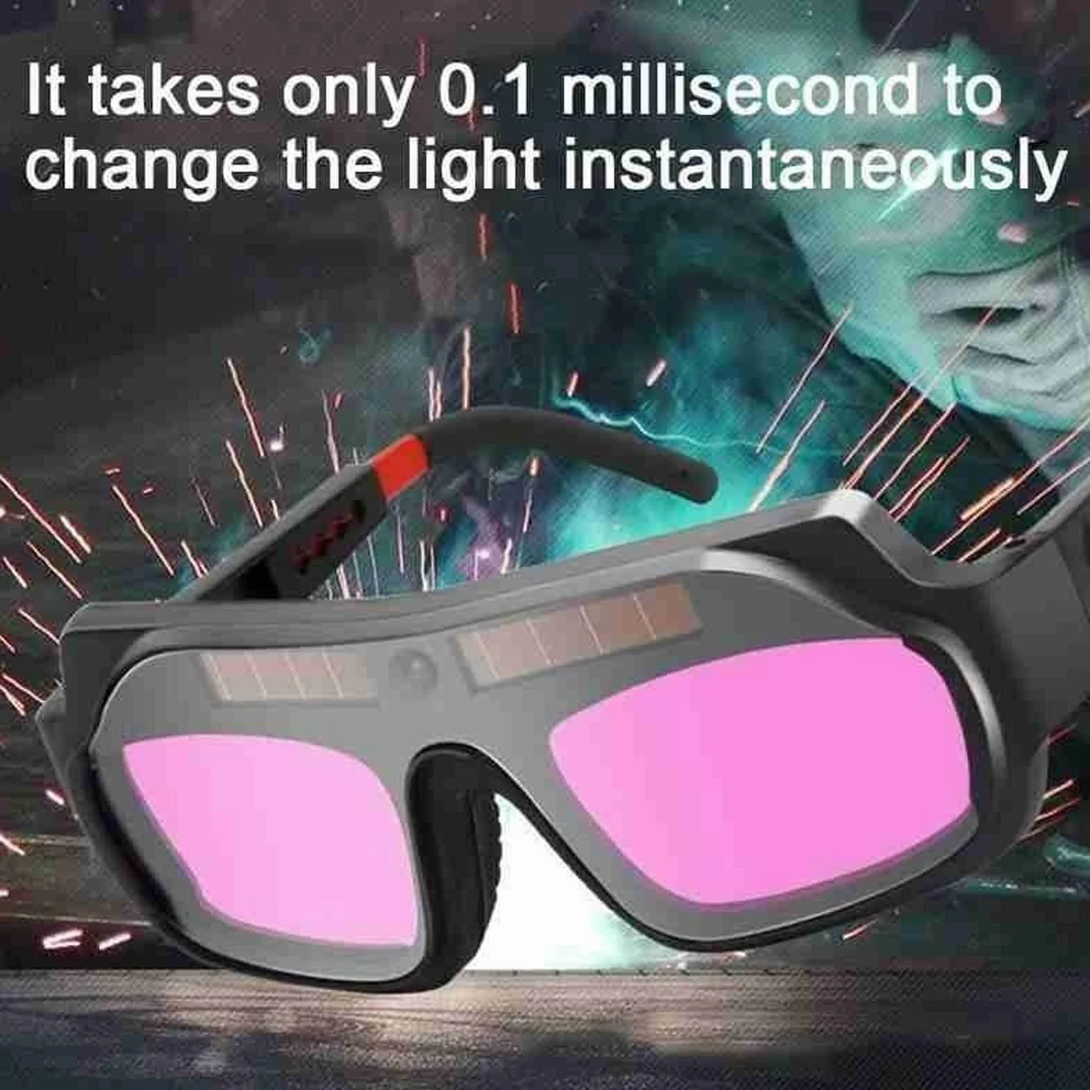 Automatyczne Przyciemnianie Gogle Spawalnicze Gogle Spawalnicze Zasilane energią słoneczną Ochronne Ochronne Okulary Spawalnicze Maska ​​kask do Spawania