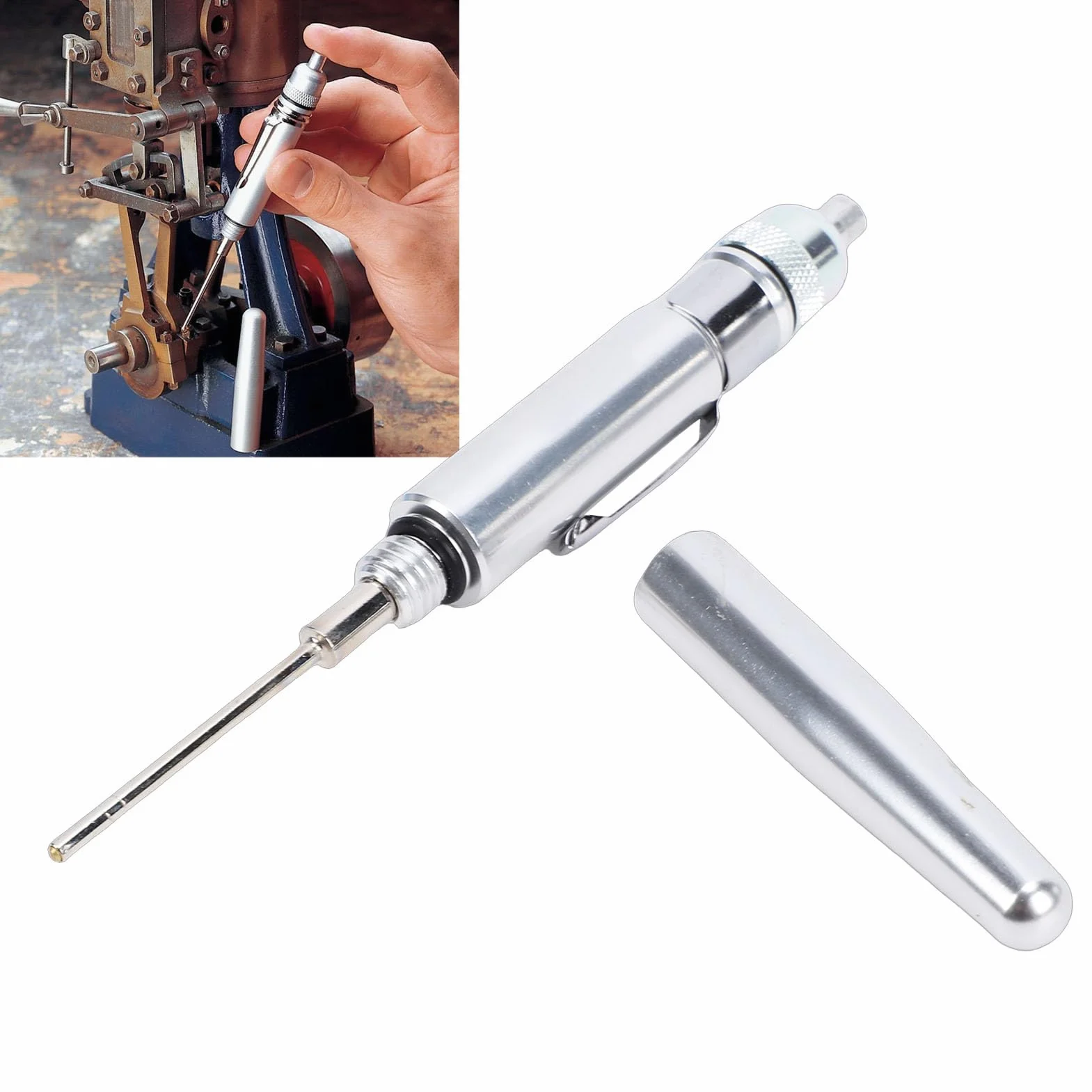 Generic Pinpoint Metal Precision Oiler Przenośny Pisak do Smarowania Szczelna Konstrukcja do Napraw Samochodowych Pojemność 15 Ml