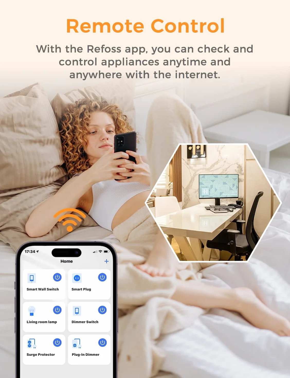 Refoss Mini inteligentny przełącznik przekaźnika Wi-Fi, 1-drożny, 1-biegowy włącznik światła z Apple HomeKit, Alexa i Google Home, 2,4 GHz, 250 V 10 A, 1 sztuka (wymagany przewód neutralny)