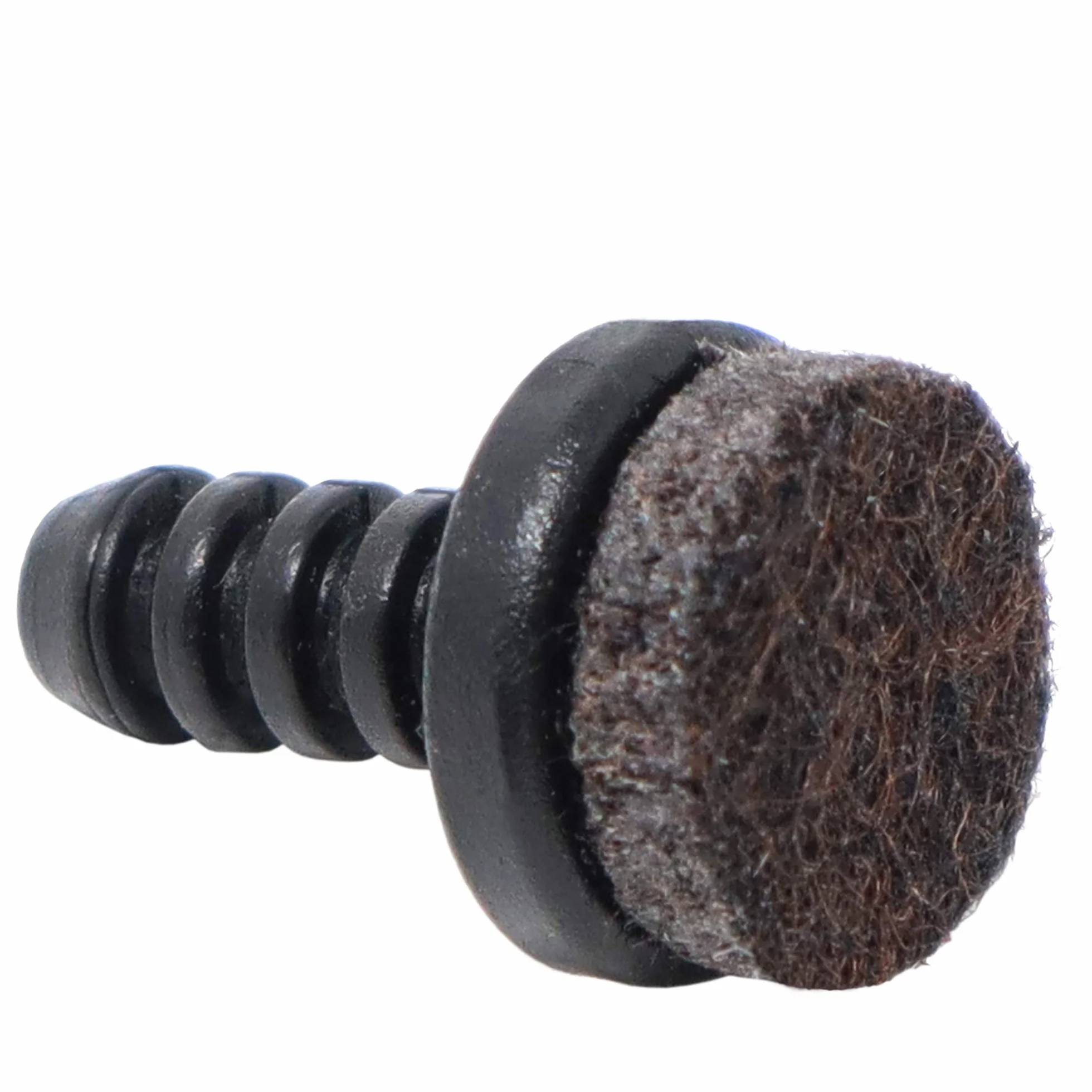 16 x zatyczek lamelowych z filcu, Ø 14 mm, średnica wewnętrzna 5-6 mm, czarny/okrągły, podkładki meblowe z tworzywa sztucznego z filcu, do krzeseł z rur stalowych