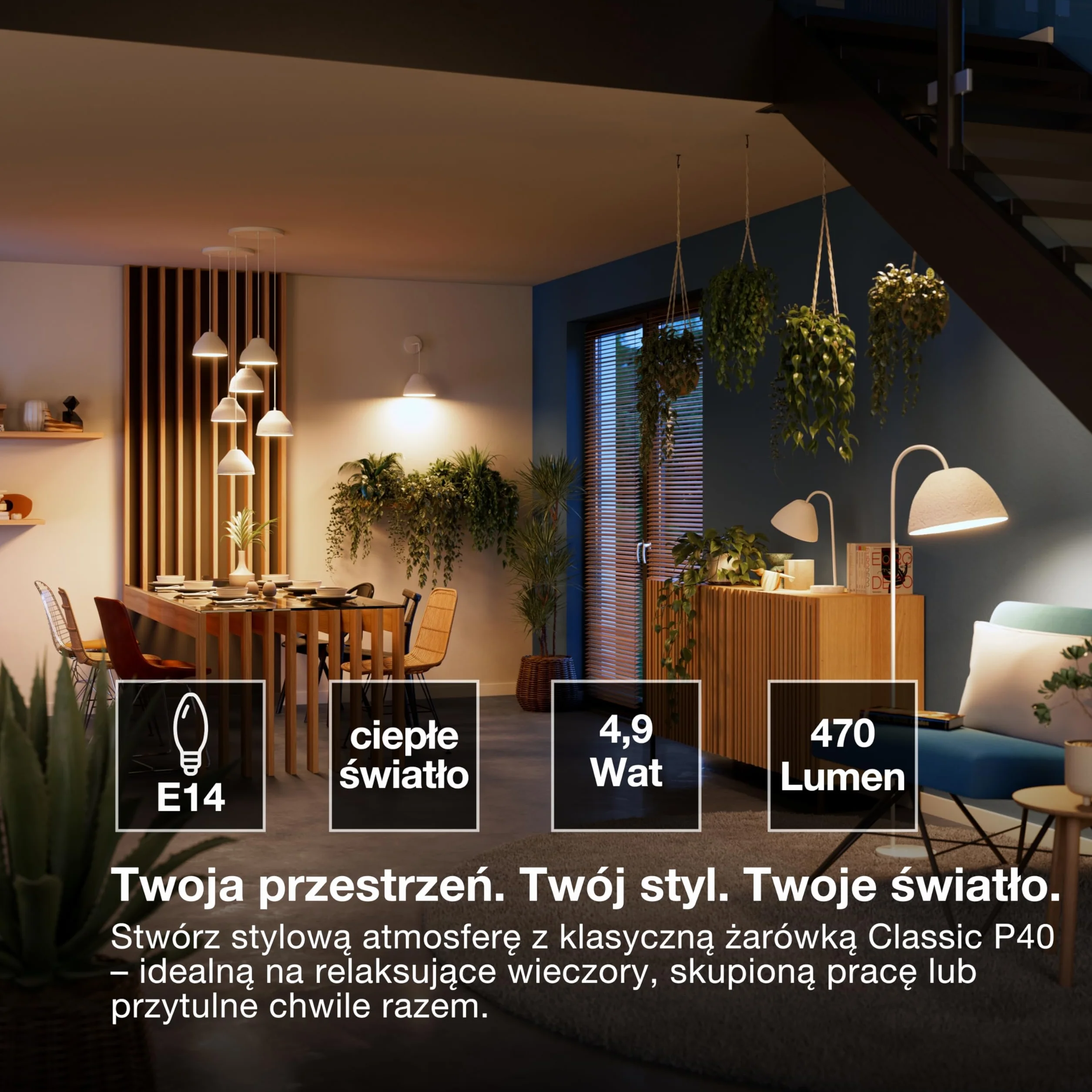 OSRAM Żarówka SMART Zigbee w klasycznym kształcie mini kuli, P40 ściemnialna, 4,9 W, matowa, E14, w kolorze białym, ochrona IP20, do ogólnego oświetlenia prywatnego i komercyjnego